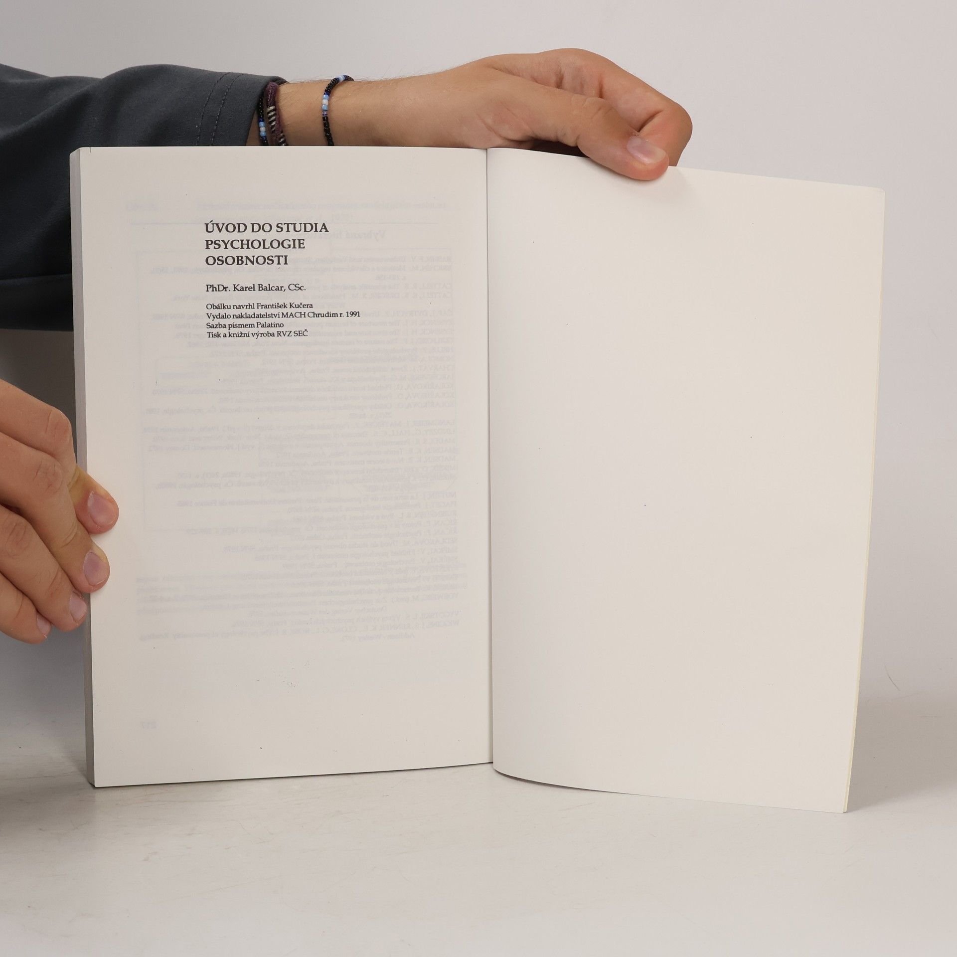 Karel Balcar Úvod do studia psychologie osobnosti
