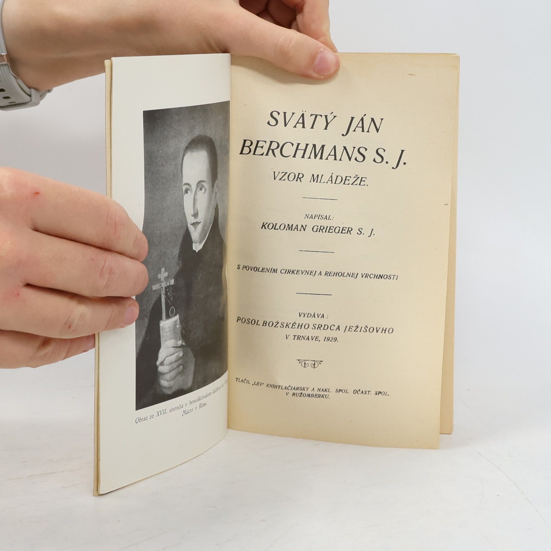 Koloman Grieger Svätý Ján Berchmans S.J.