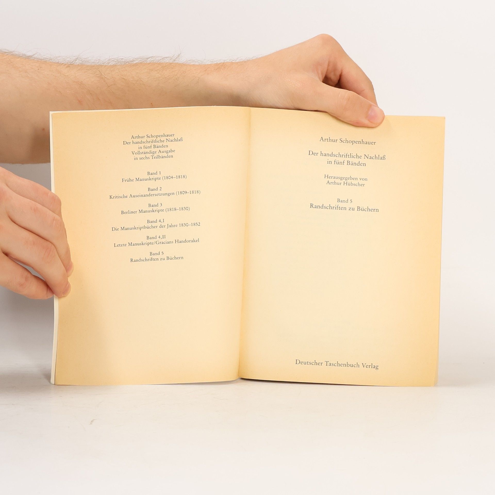 Arthur Schopenhauer Der Handschriftliche Nachlaß. Band 5, Randschriften zu Büchern