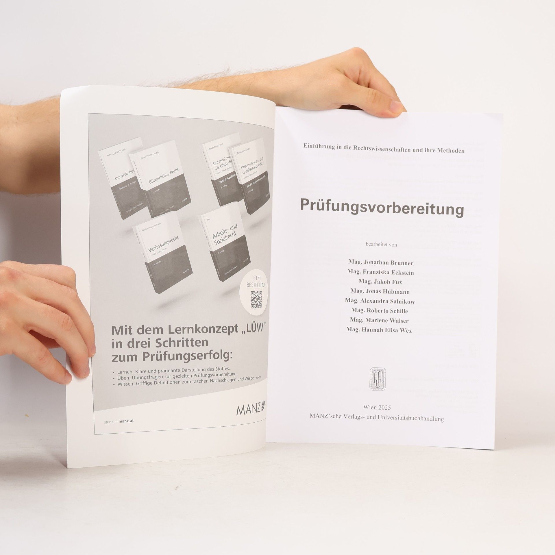 Jakob Fux Skriptum: Prüfungsvorbereitung Einführung in die Rechtswissenschaften