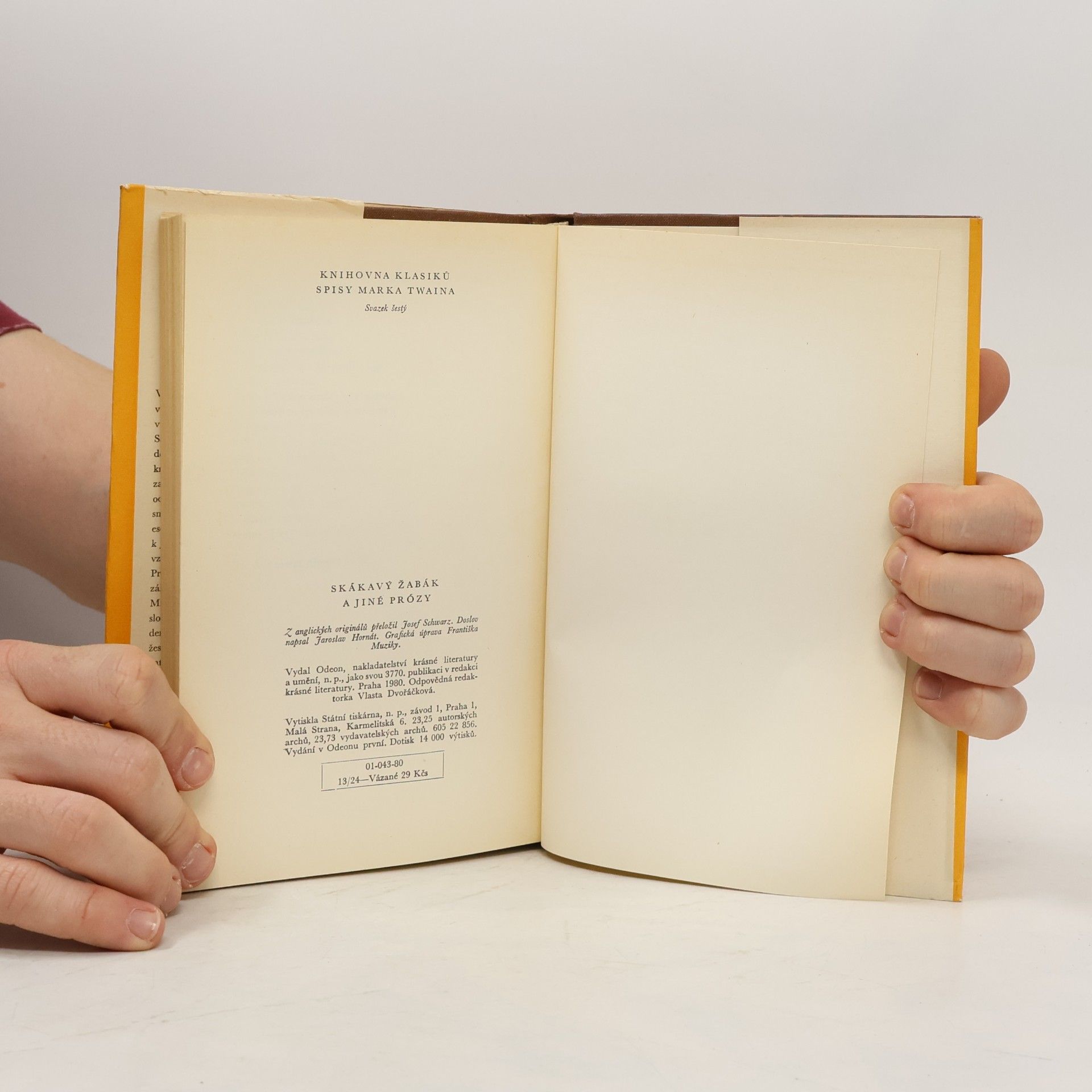 Mark Twain Skákavý žabák a jiné prózy