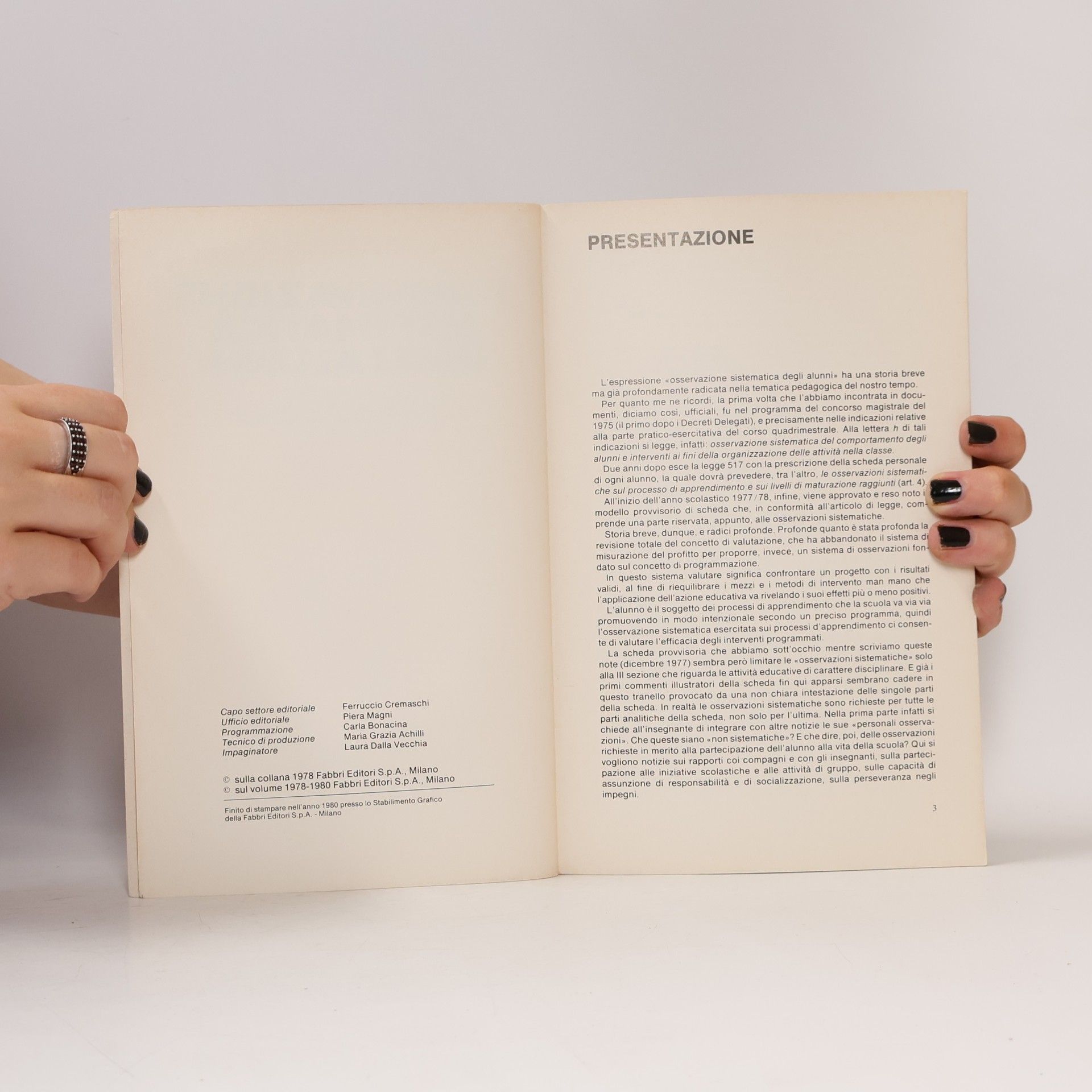 Autores varios L'osservazione sistematica degli alunni