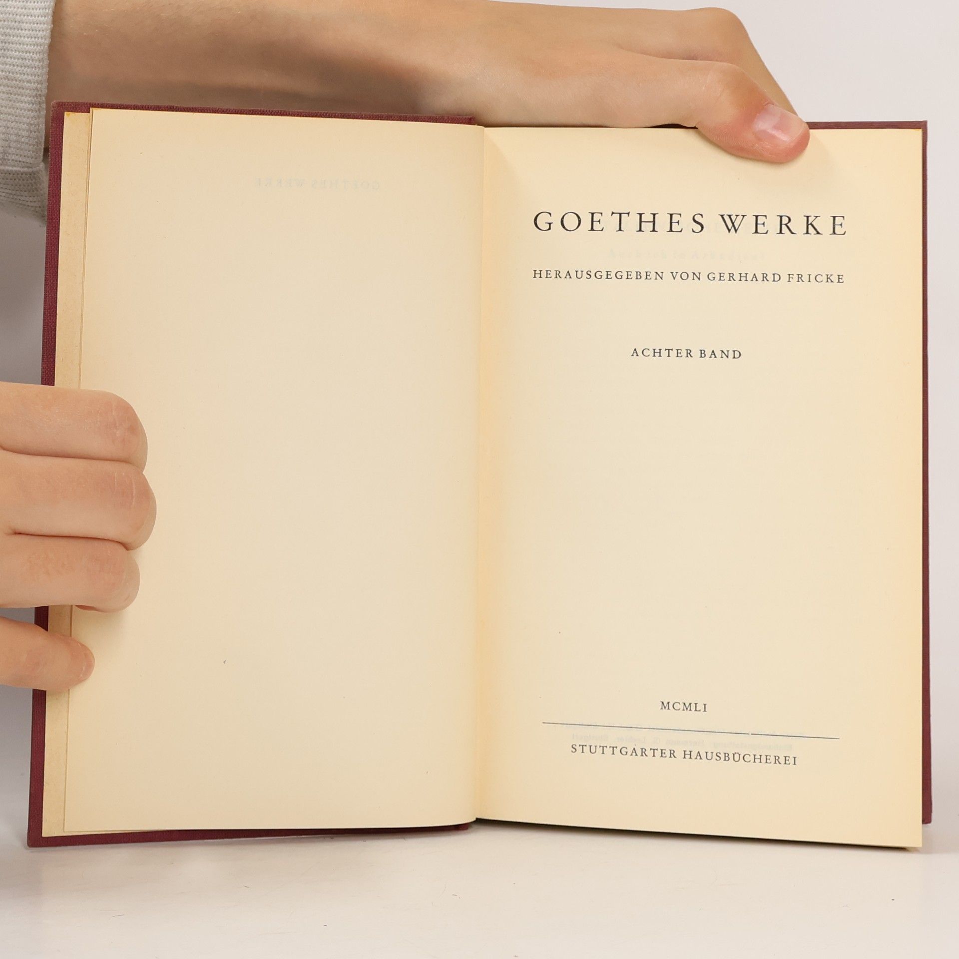 Johann Wolfgang von Goethe Goethes Werke 8