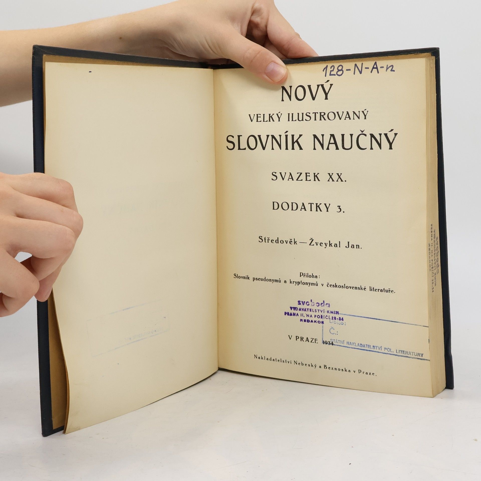 Various authors Nový velký ilustrovaný slovník naučný XX. Dodatky 3