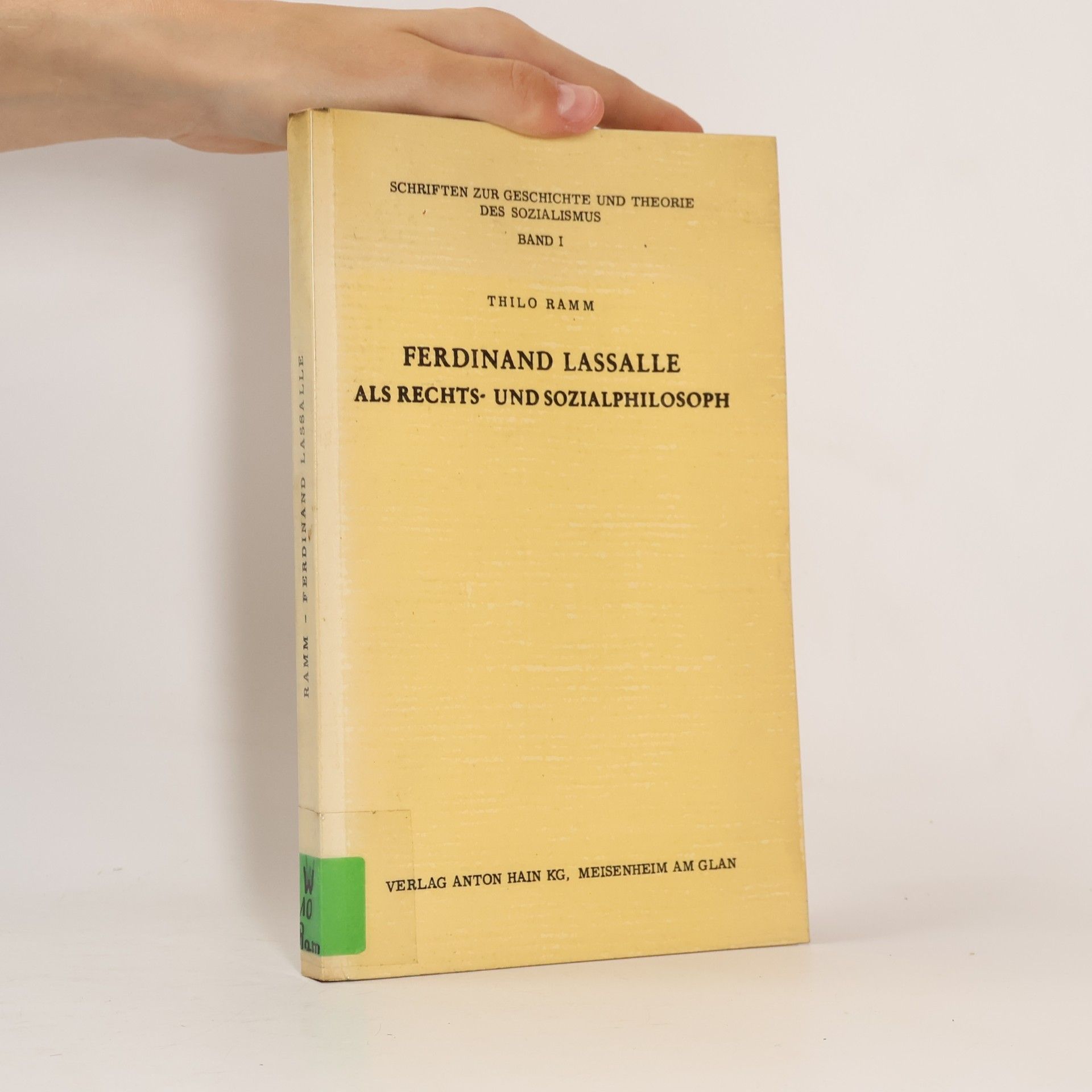 Ferdinand Lassalle als Rechts- und Sozialphilosoph