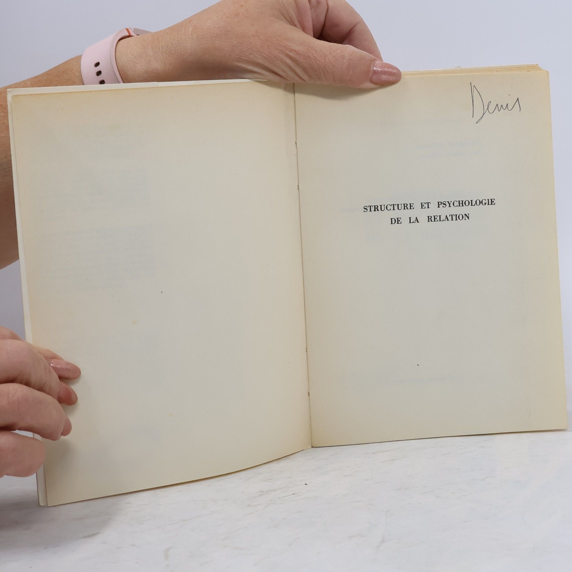 Jacques Durand-Dassier Structure et psychologie de la relation