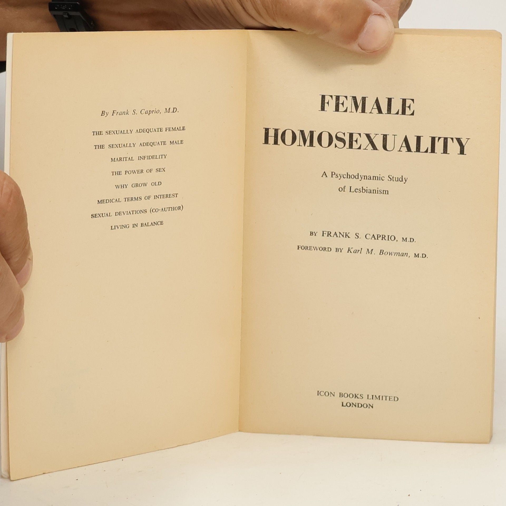 Frank Samuel Caprio Female Homosexuality
