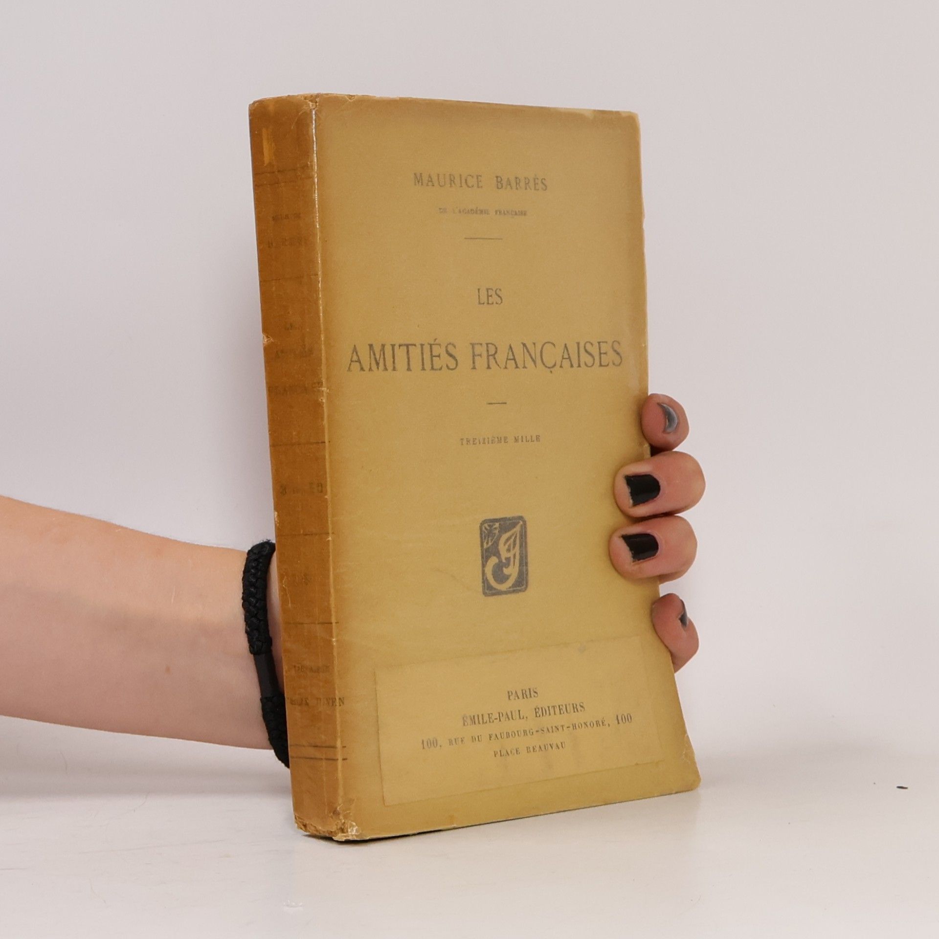 Barres Maurice Les amitiés françaises