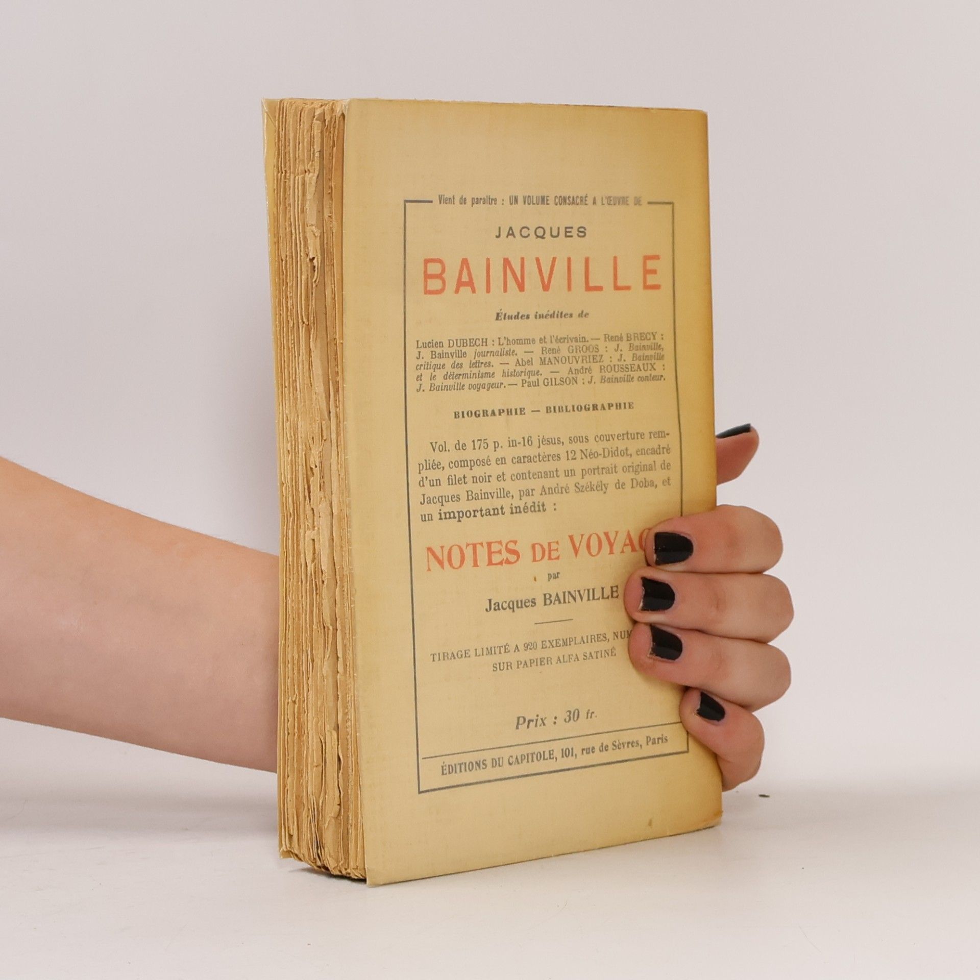 Jacques Bainville Au Seuil Du Siècle, Études Critiques.