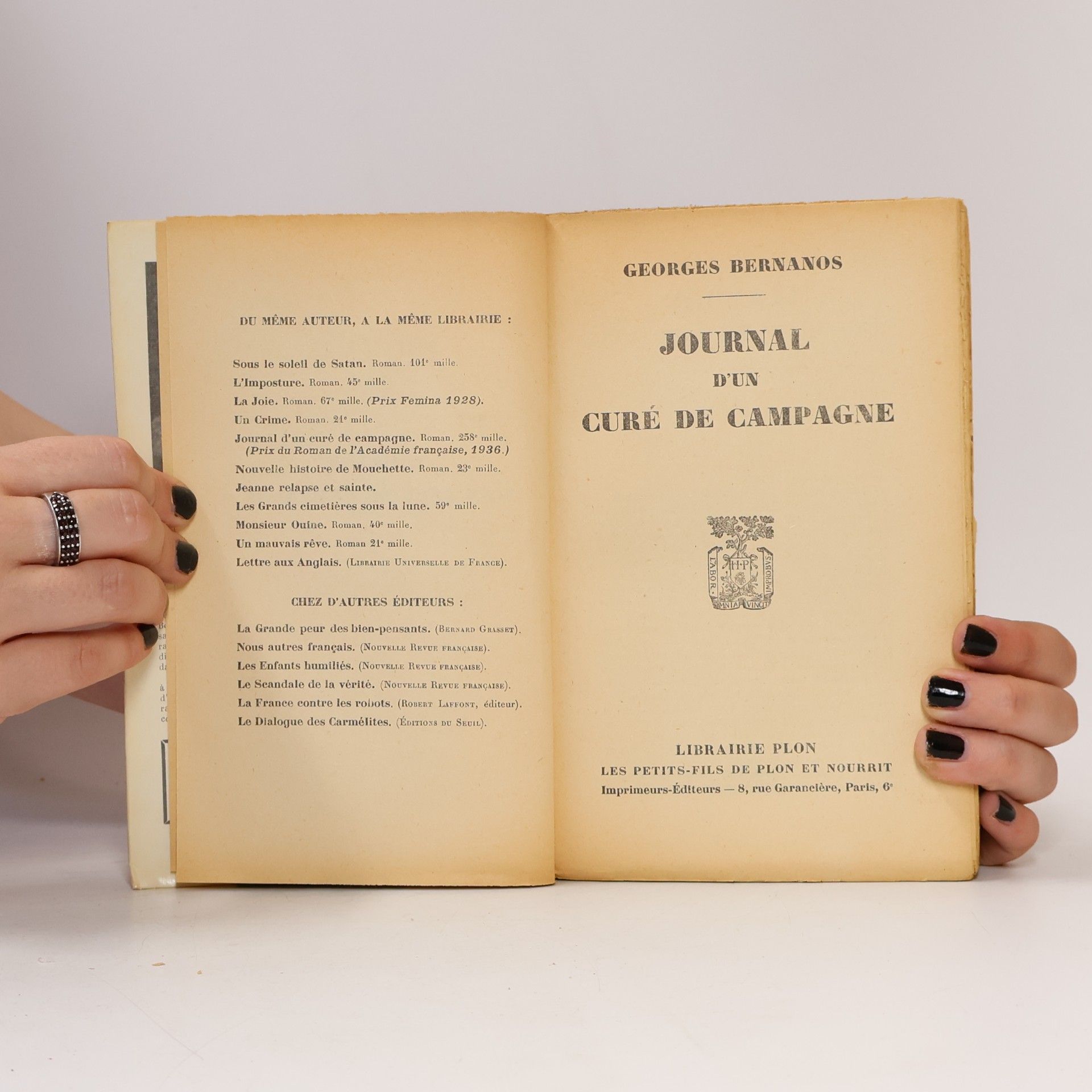Georges Bernanos Journal d'un curé de campagne