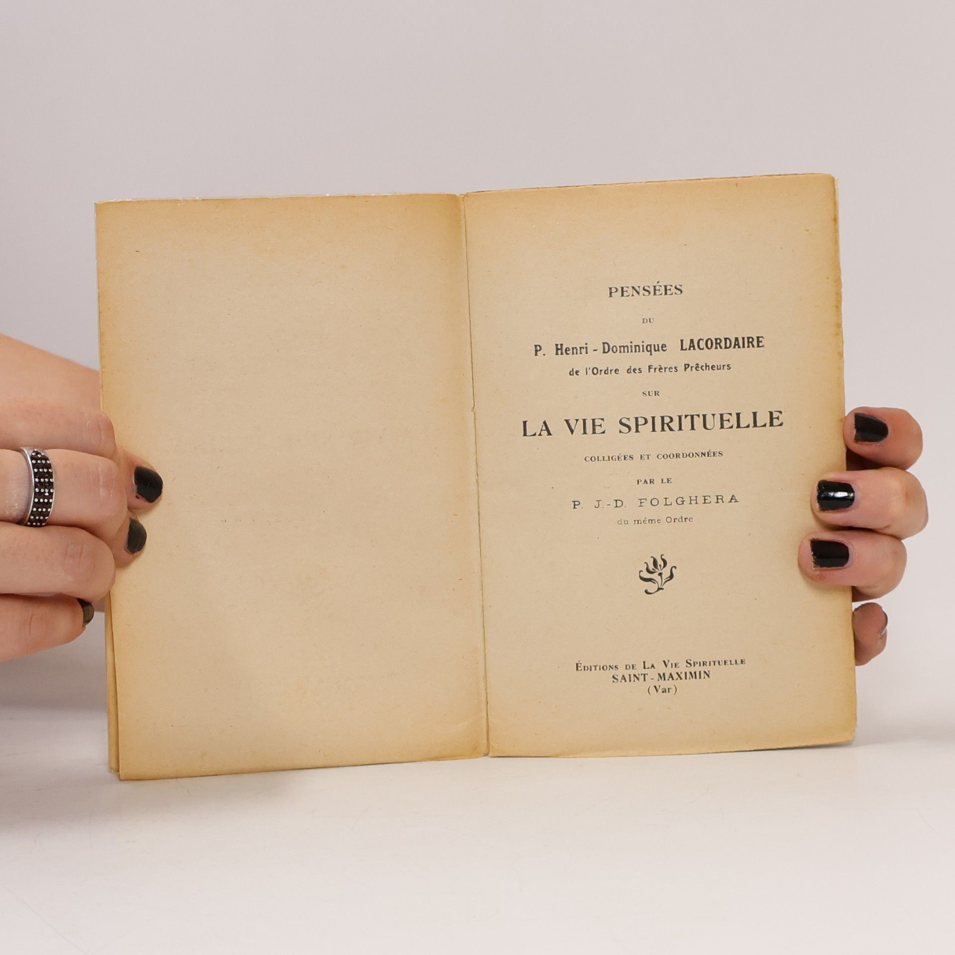 Jean Baptiste Henri Dominique de Lacordaire Pensées du P. Henri-Dominique Lacordaire sur la vie spirituelle
