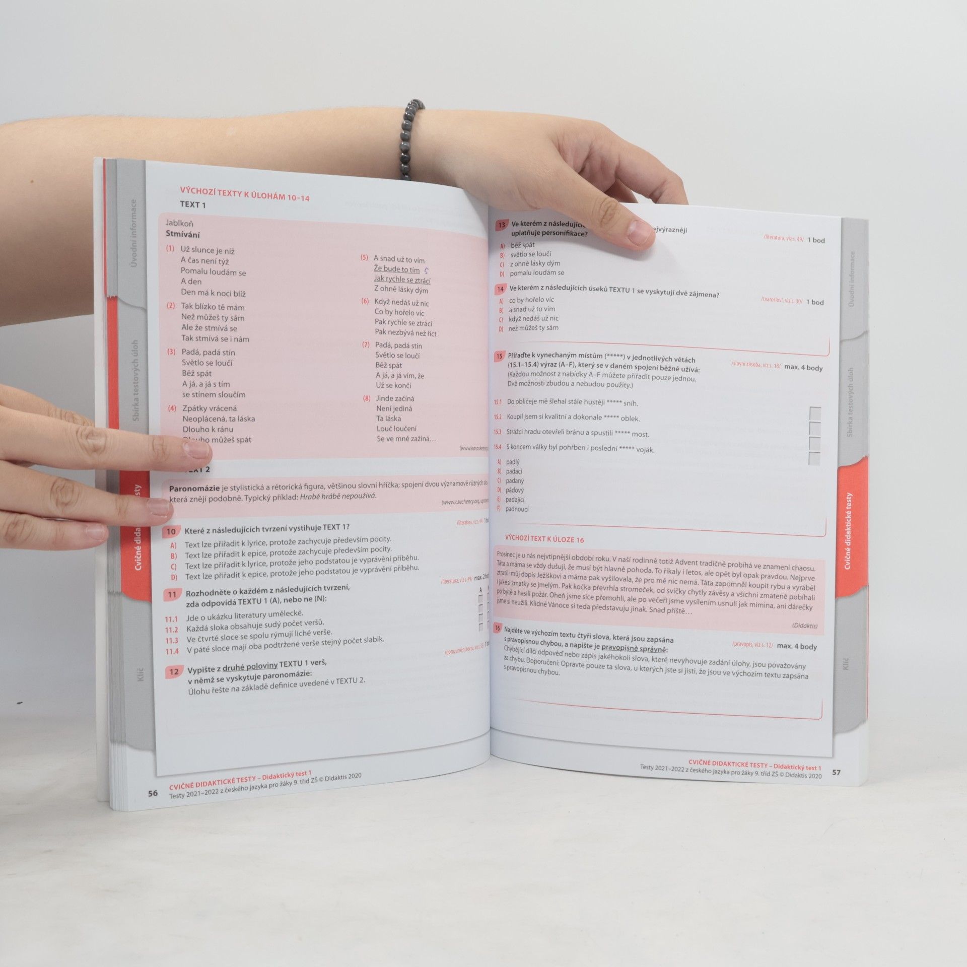 Various authors Testy z českého jazyka pro žáky 9. tříd ZŠ 2021/2022