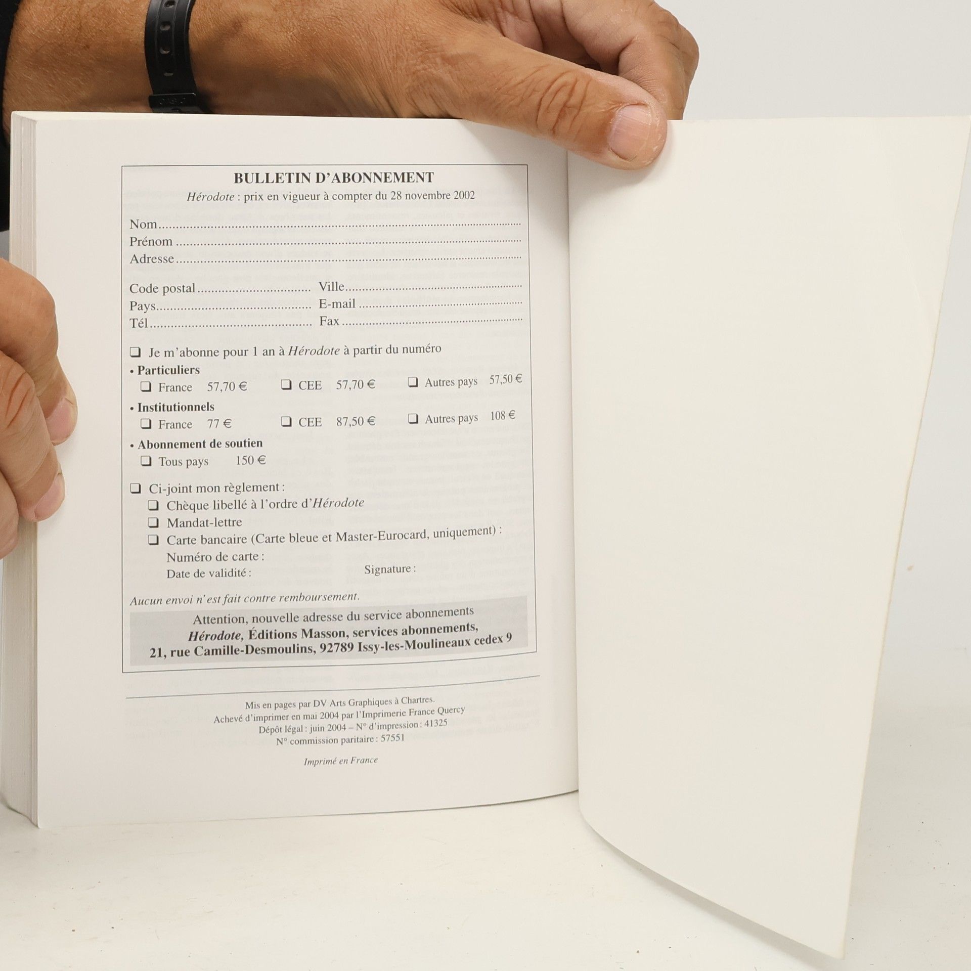 Revue Hérodote Hérodote numéro 113 - Territoires de pouvoirs en France