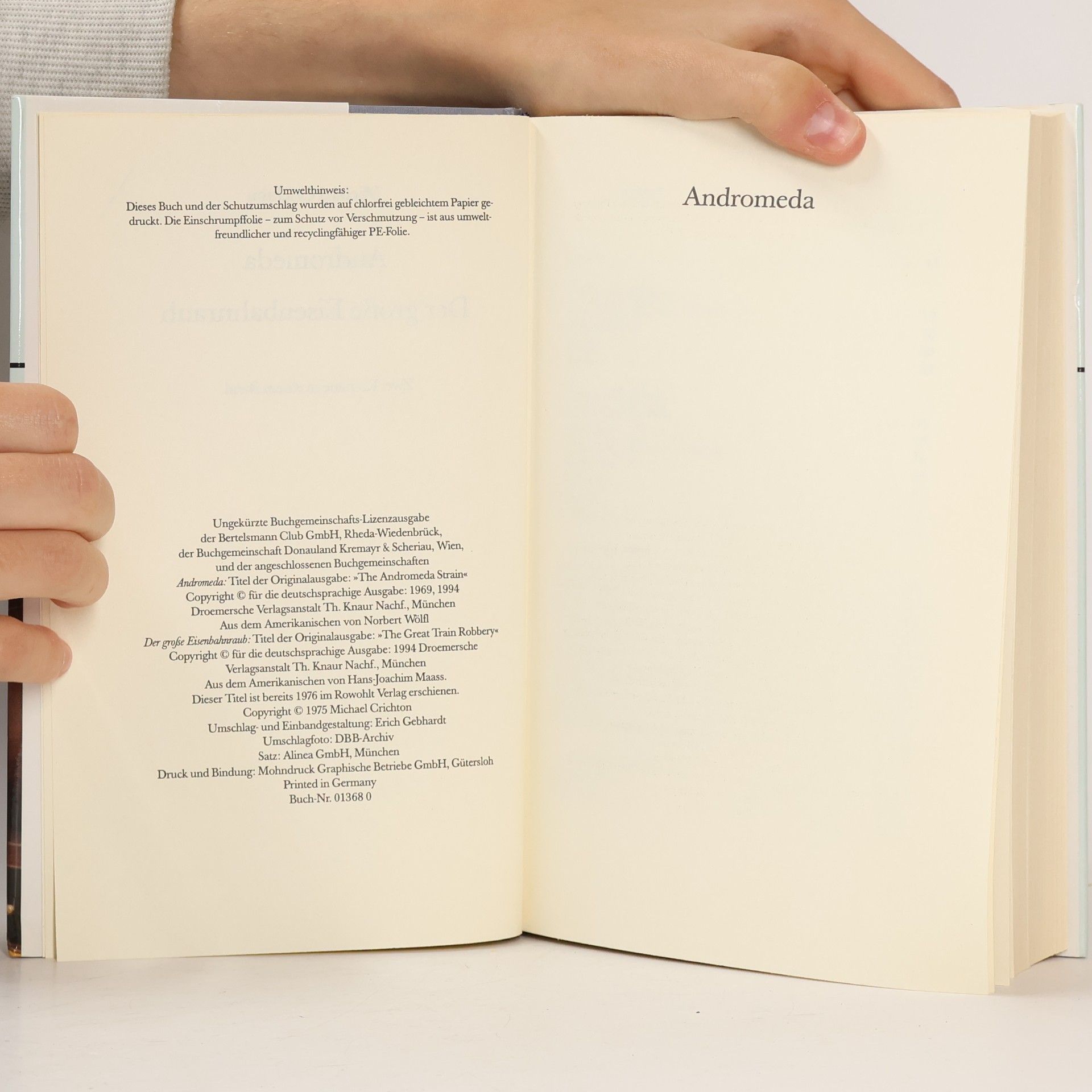 Michael Crichton Andromeda. Der grosse eisenbahnraub