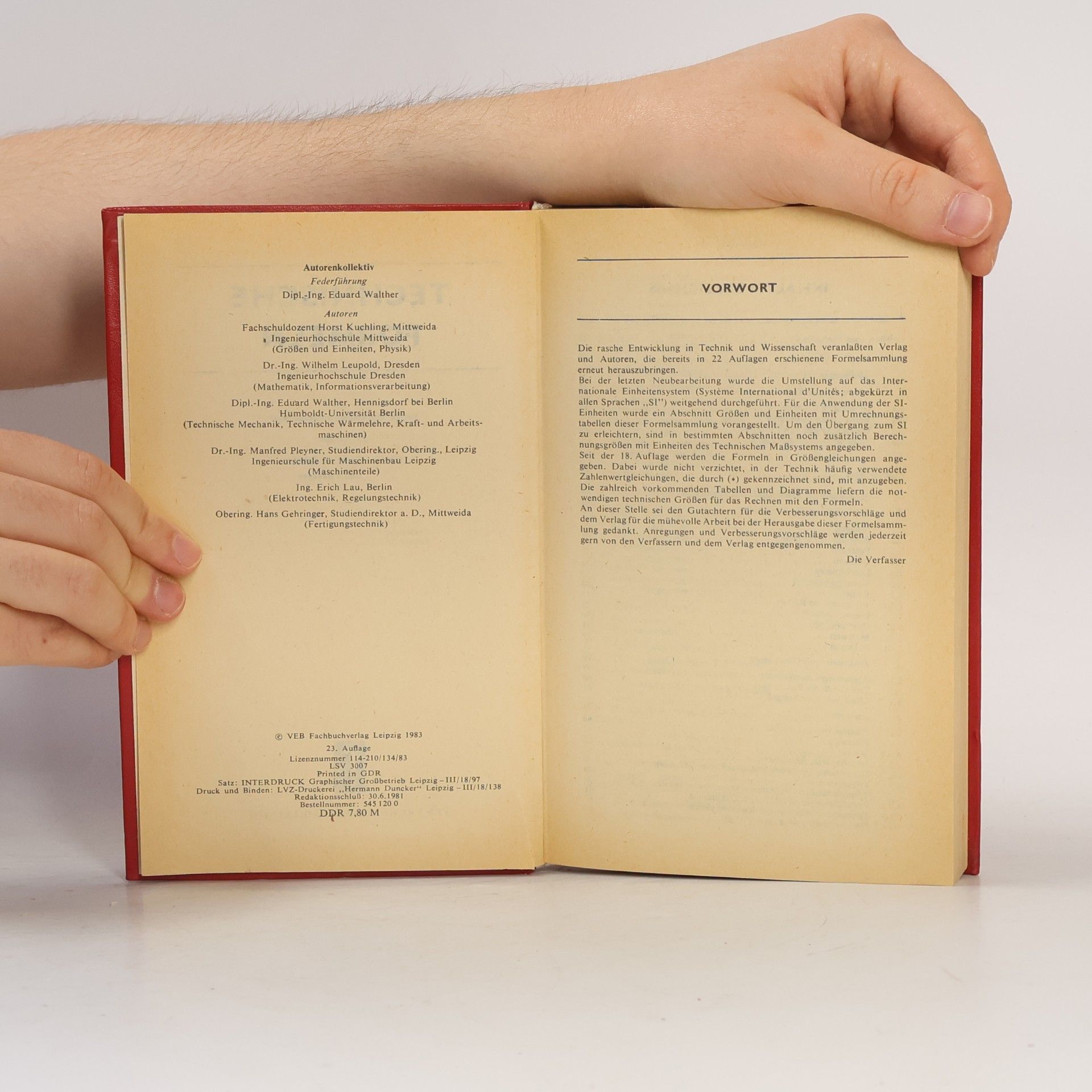 Various authors Technische Formeln