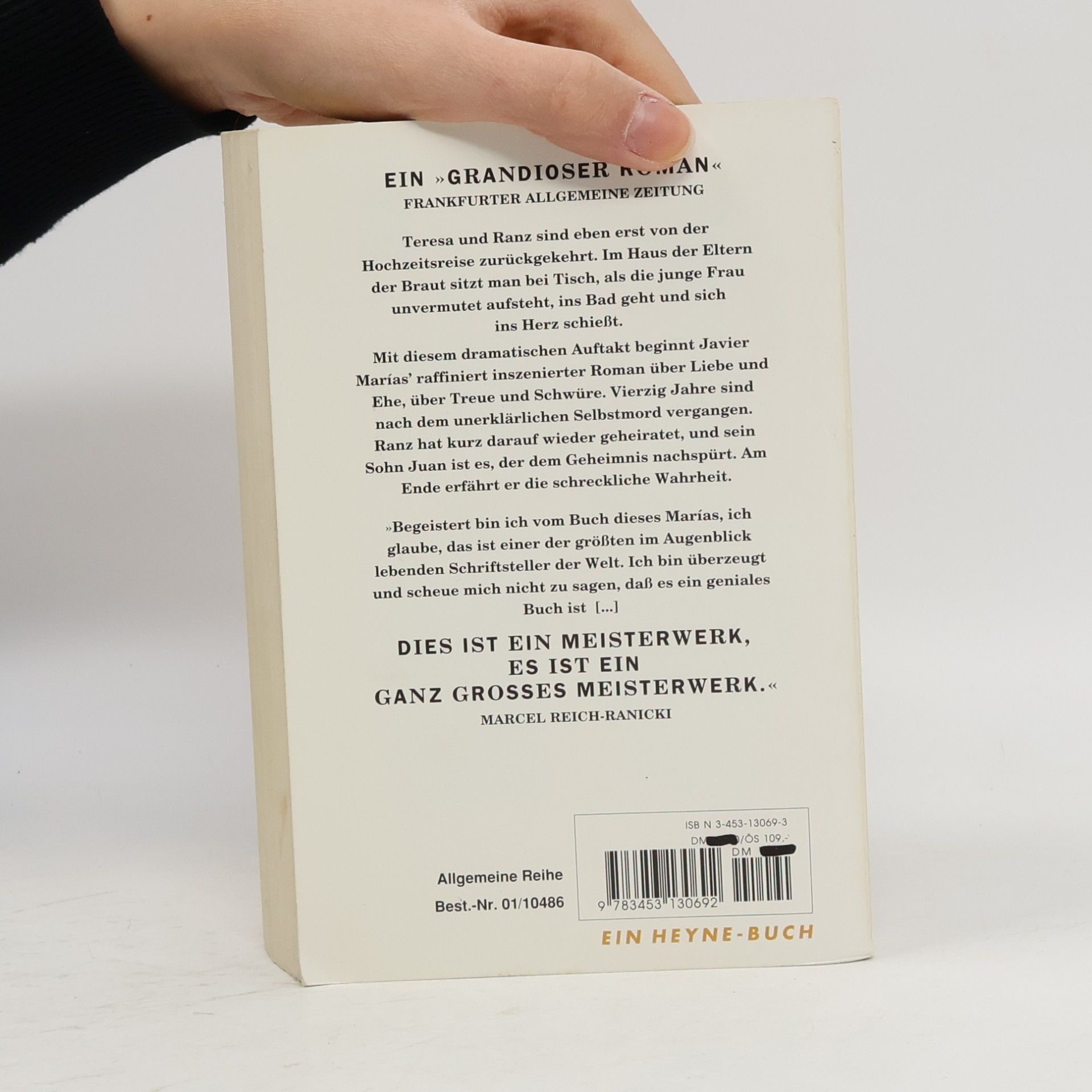 Javier Marías Mein Herz so Weiss