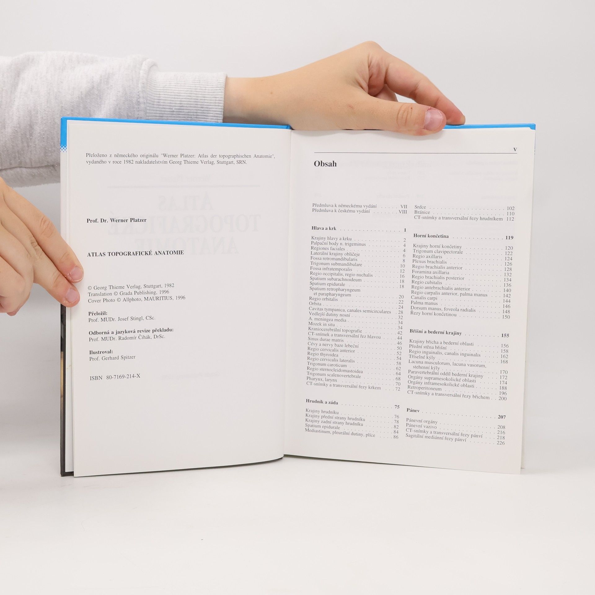 Gerhard Spitzer Atlas topografické anatomie