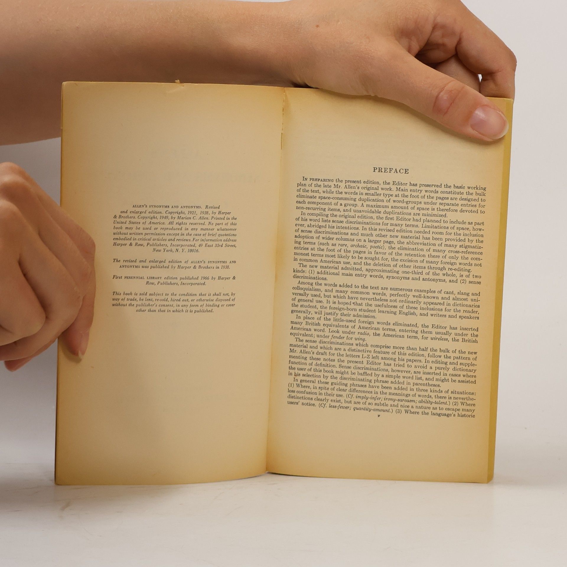 F. Sturges Allen Allen's Synonyms and Antonyms