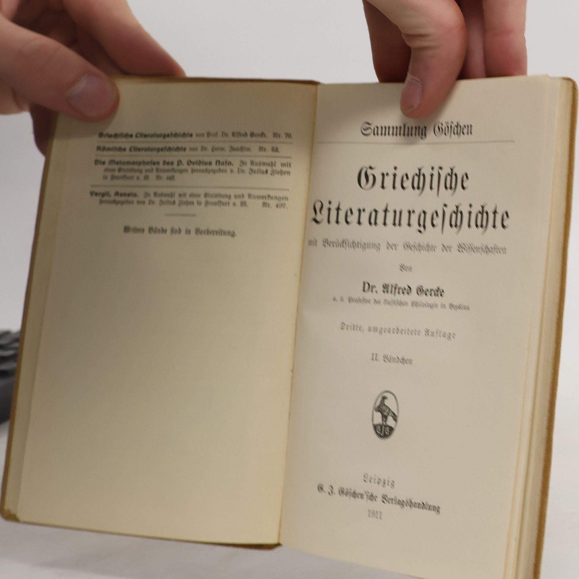 Alfred Gercke Griechische Literaturgeschichte