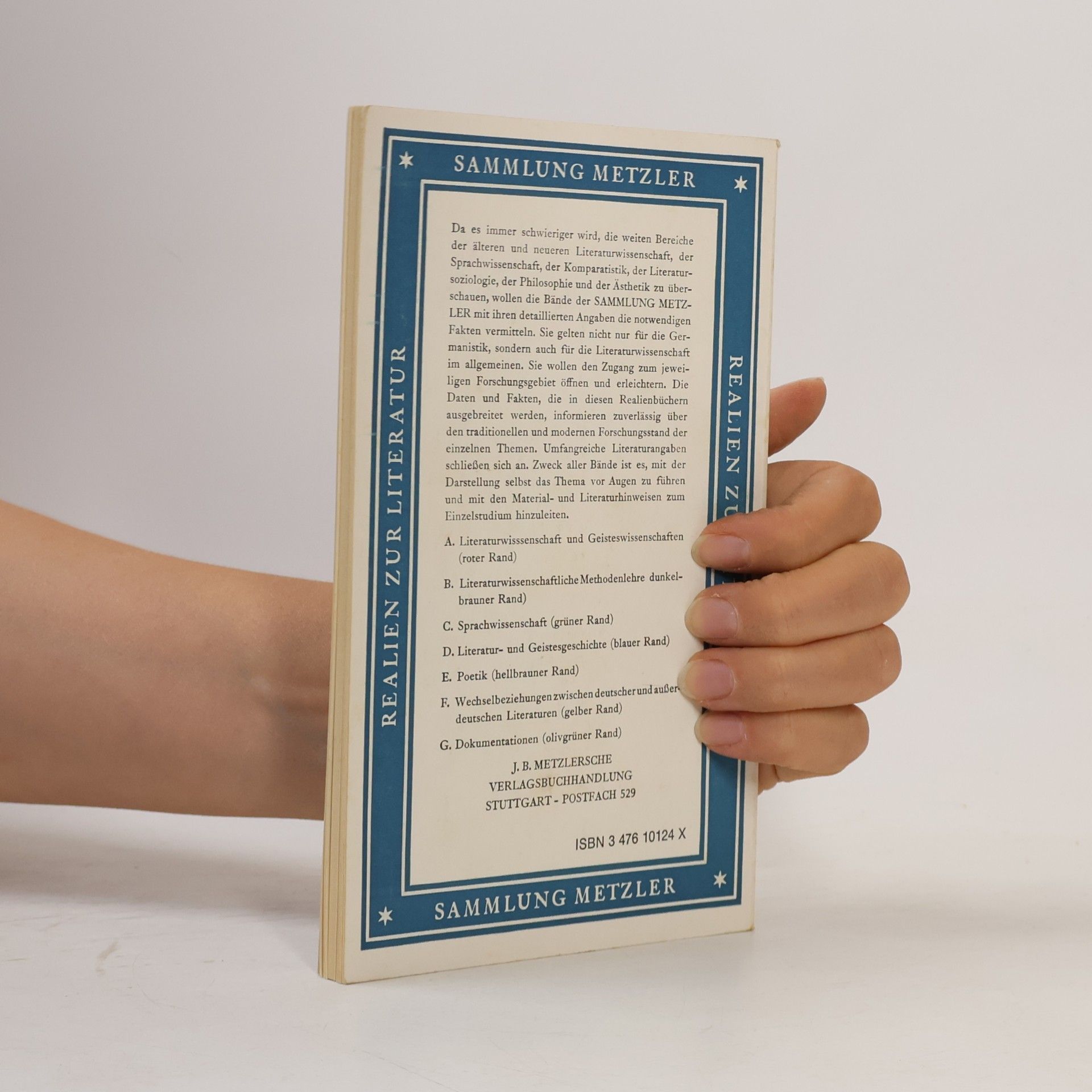 Christa Saas Sammlung Metzler - 124: Georg Trakl