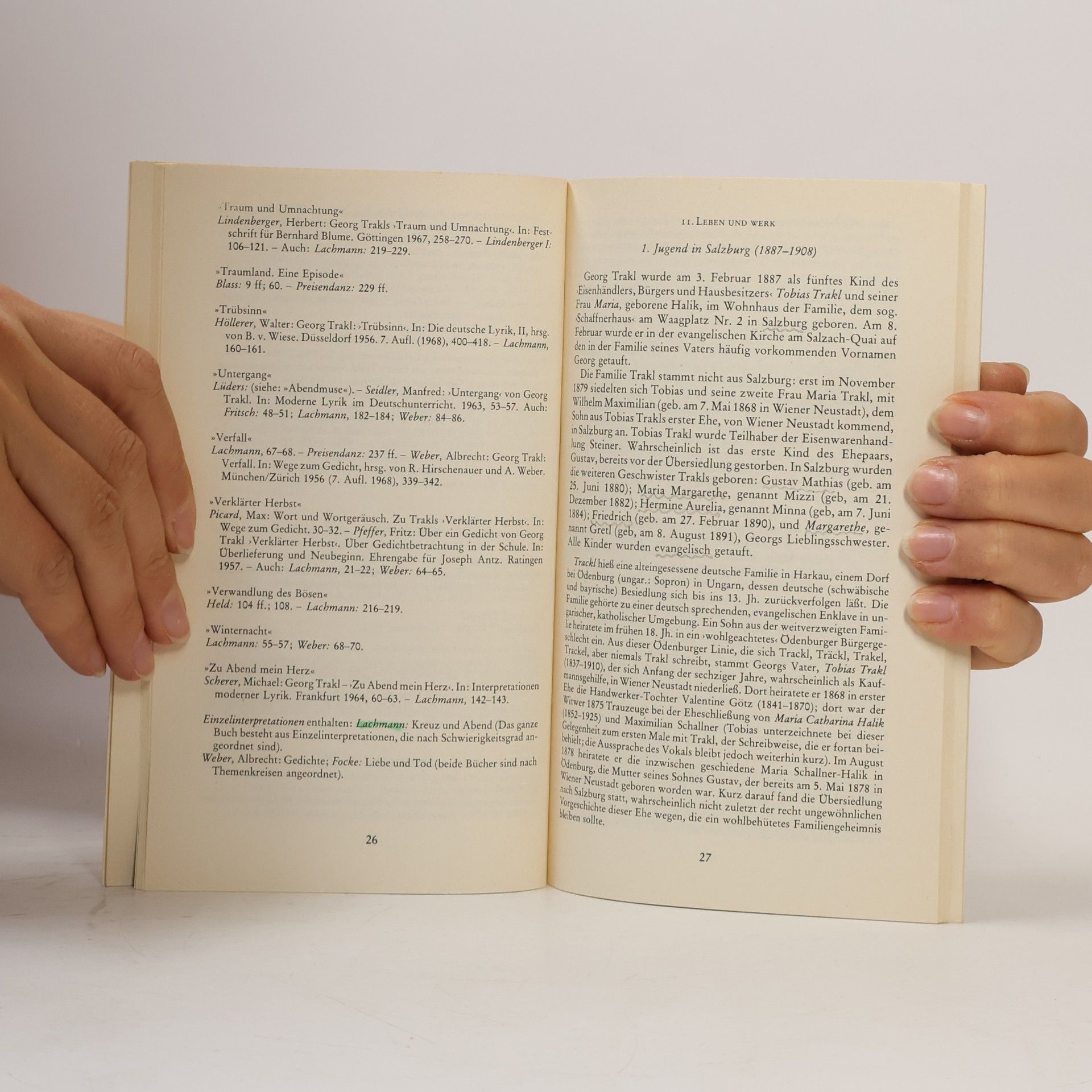 Christa Saas Sammlung Metzler - 124: Georg Trakl