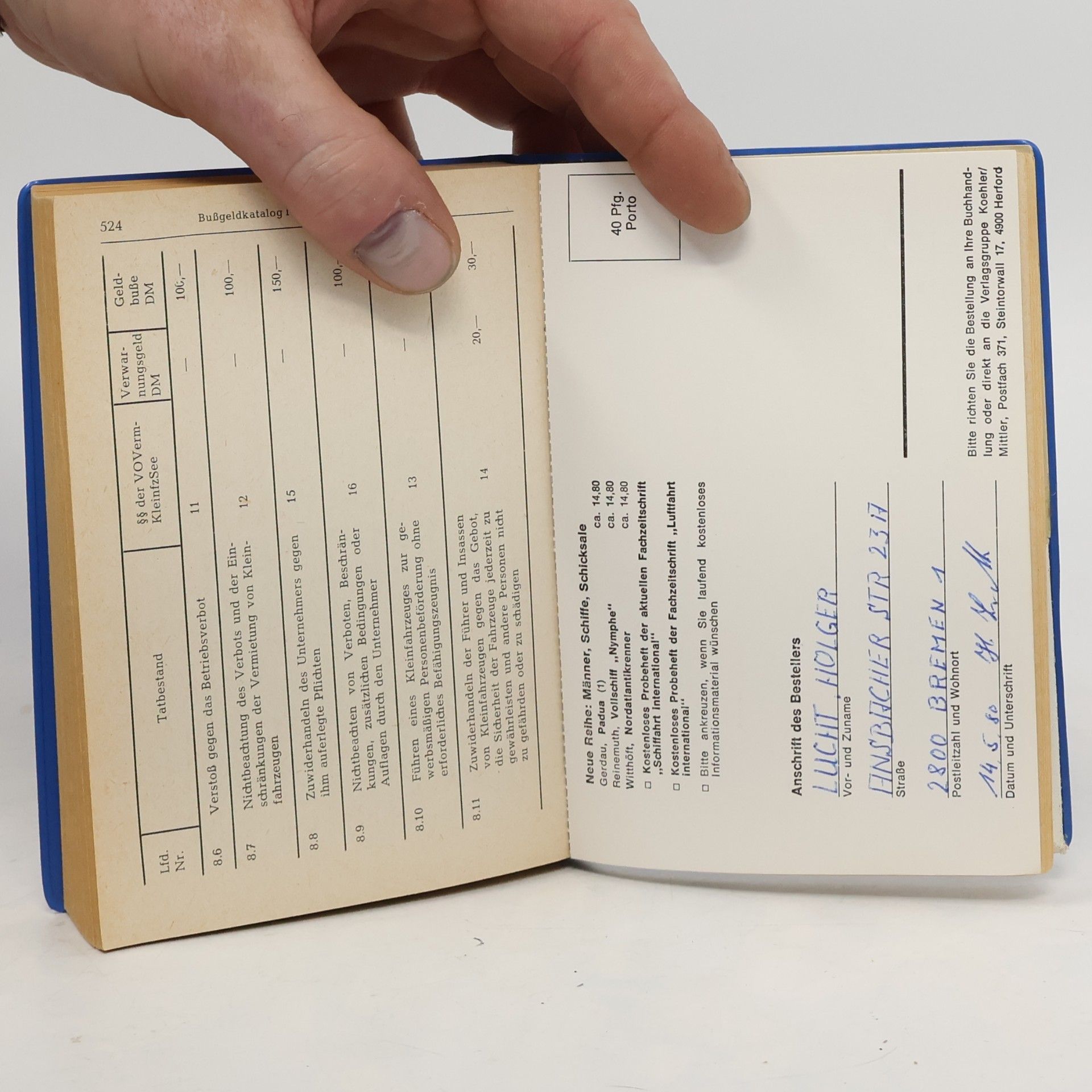 Germany (West) Seeschiffahrtsstraßen-Ordnung und andere Seeverkehrsvorschriften: Handausgabe der Gesetze, Verordnungen und Bekanntmachungen der Bundesrepublik Deutschland mit Hinweisen und farbiger Bildtafel