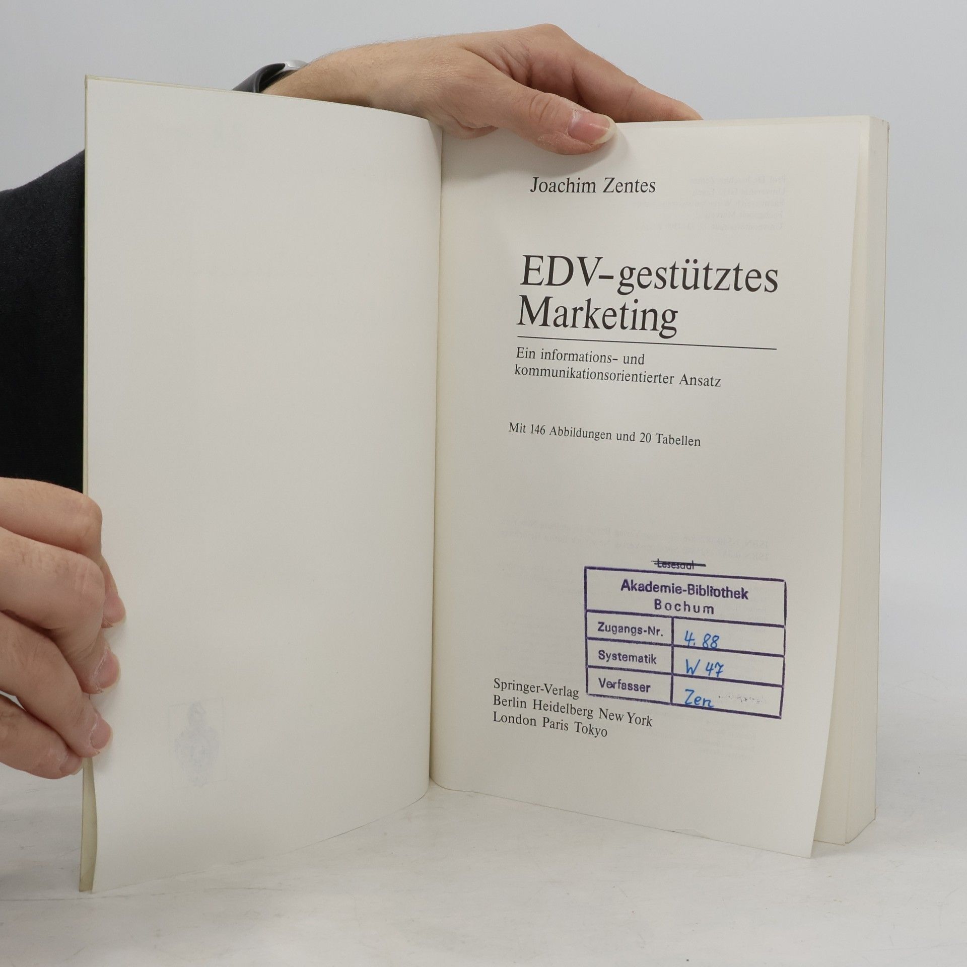 Joachim Zentes EDV-gestütztes Marketing