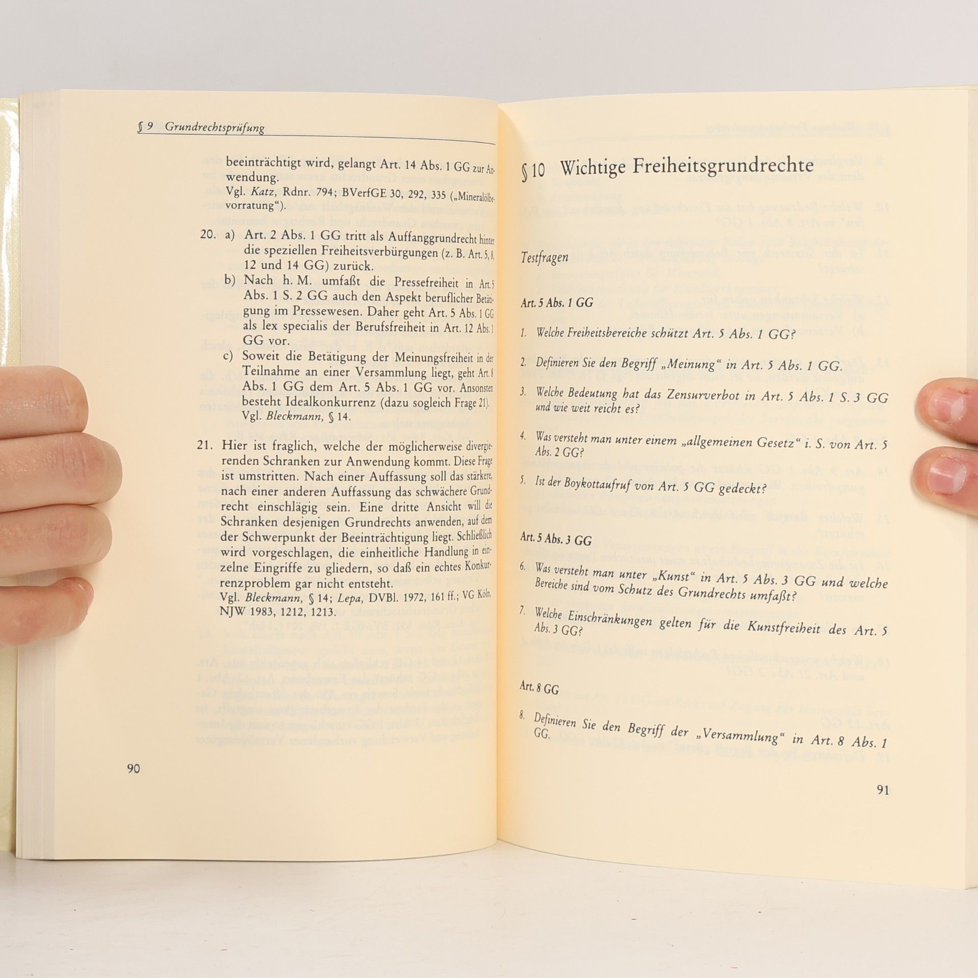 Examens-Test im öffentlichen Recht