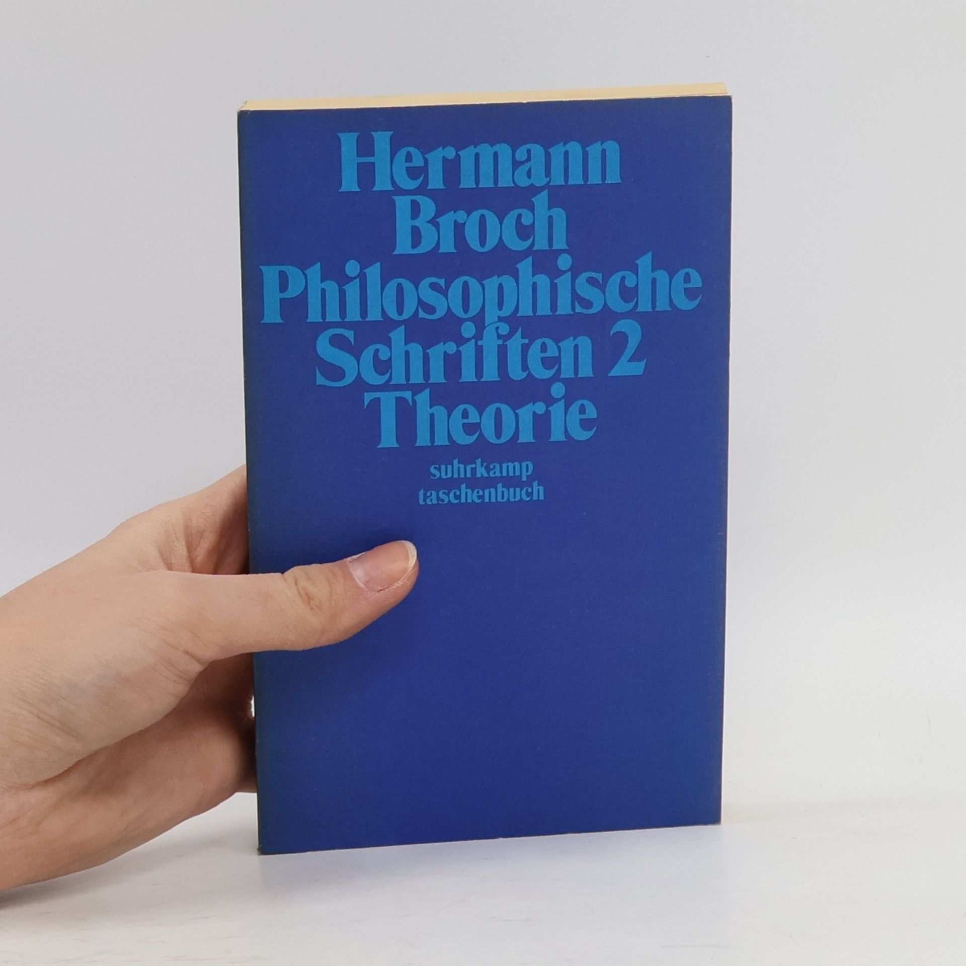 Hermann Broch Philosophische Schriften 2. Theorie
