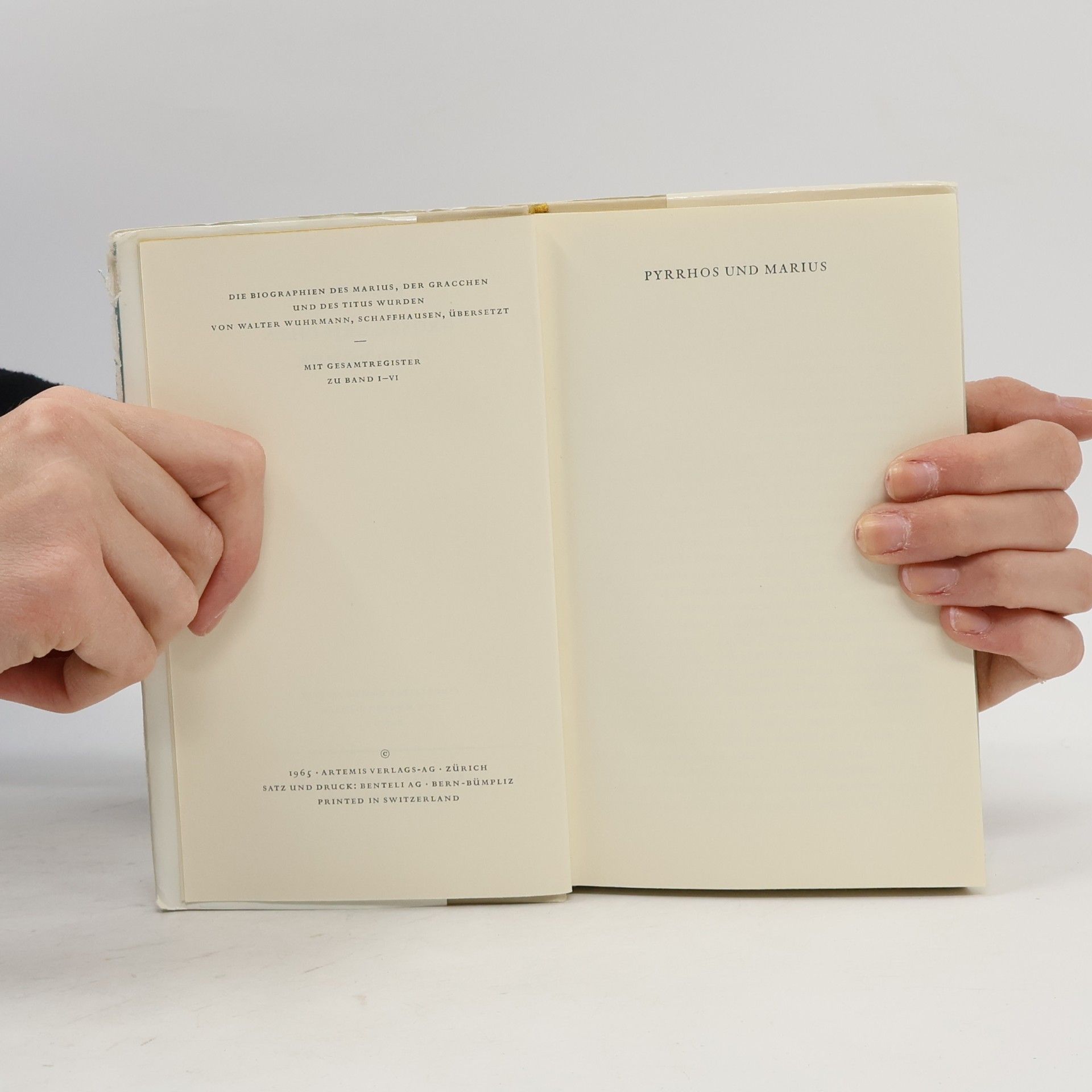 Plutarch Grosse Griechen und Römer VI
