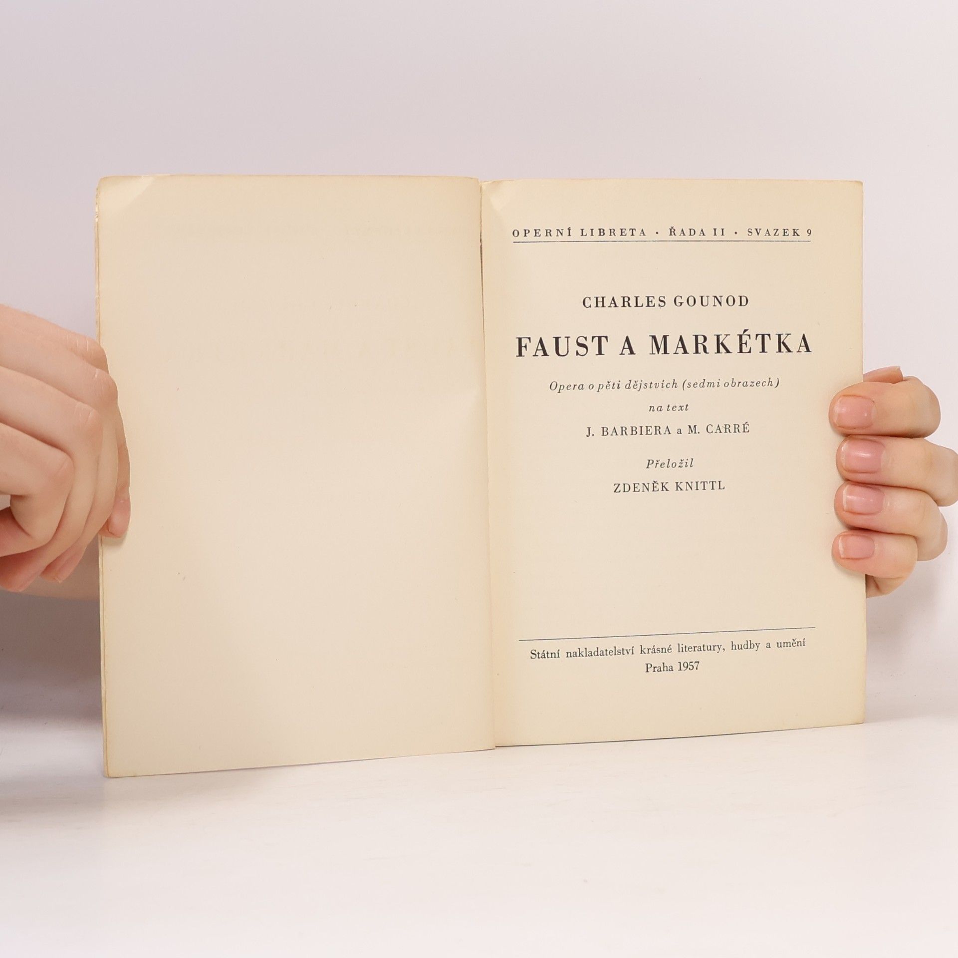 Charles Gounod Operní libreta II-9 Faust a Markétka