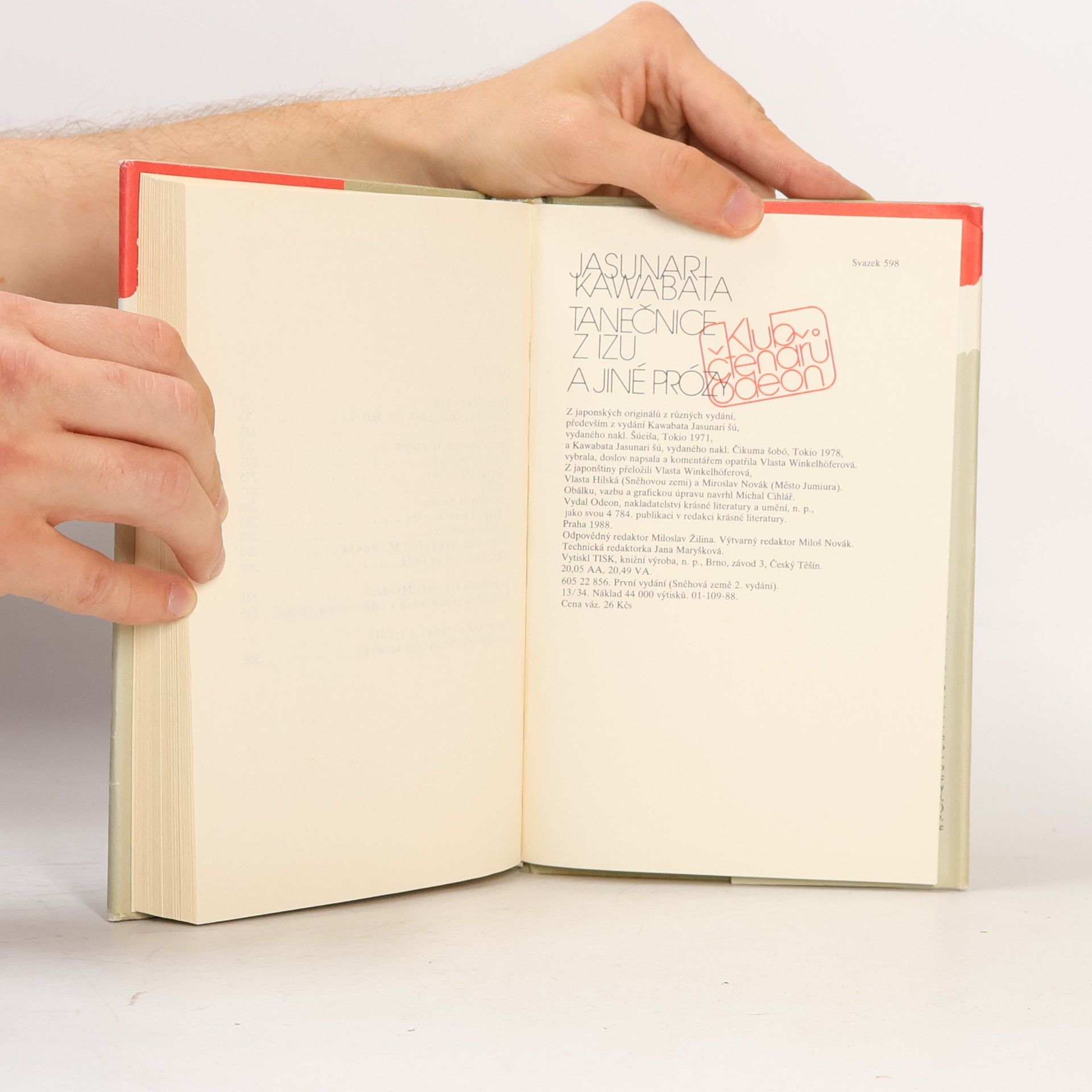 Kawabata Yasunari Tanečnice z Izu a jiné prózy