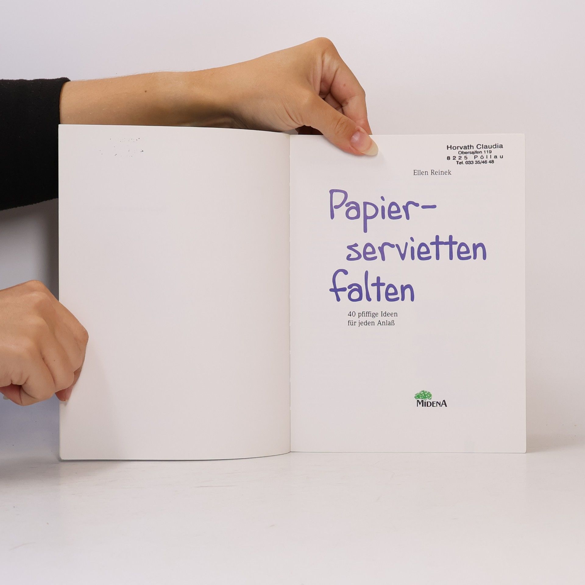 Ellen Reinek Papierservietten falten