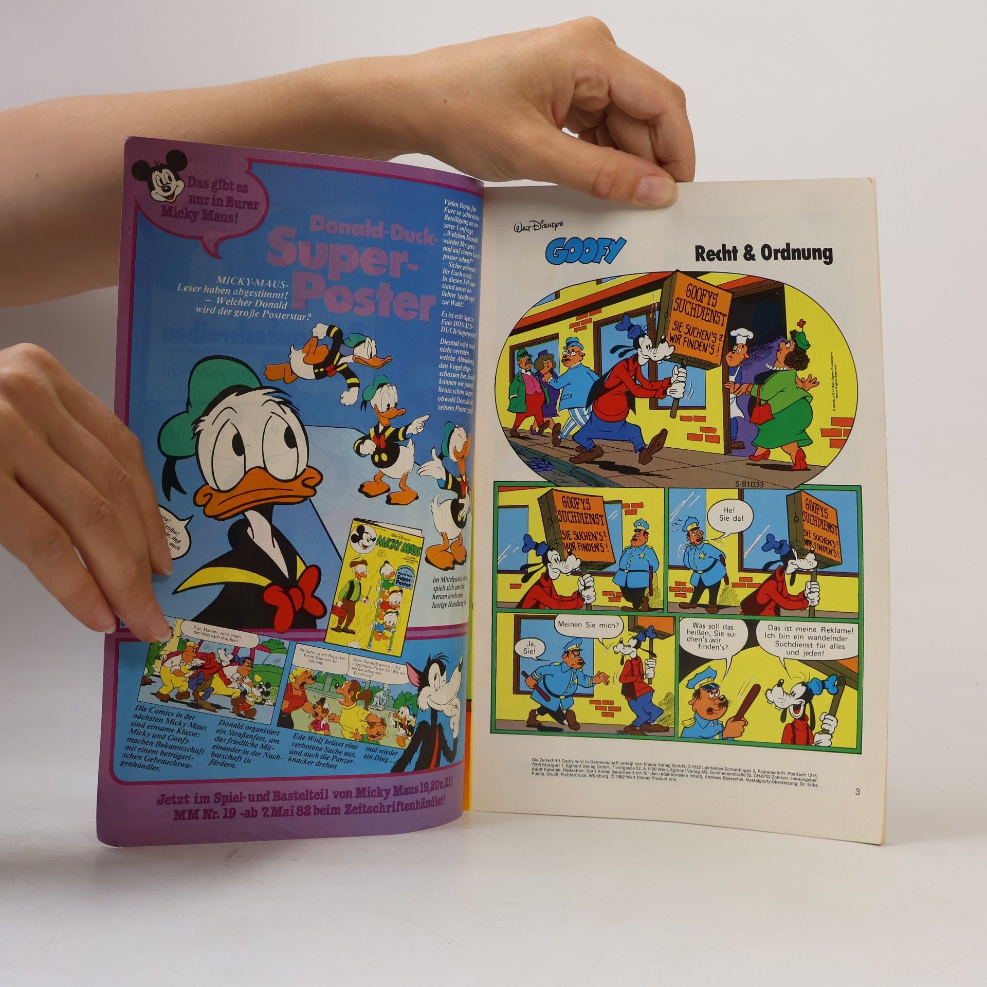 Walt Disney Goofy 5/1982. Super Preisausschreiben