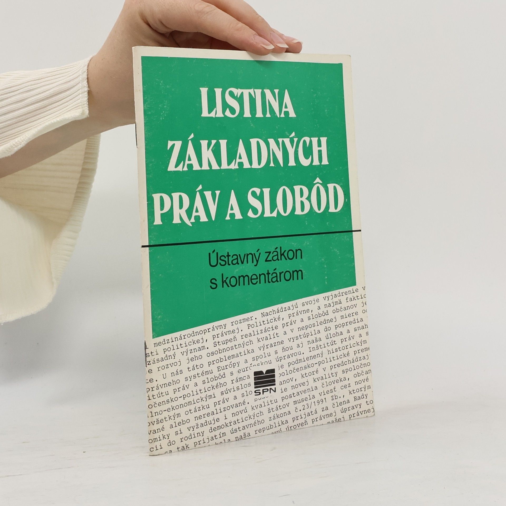 Various authors Listina základných práv a slobôd