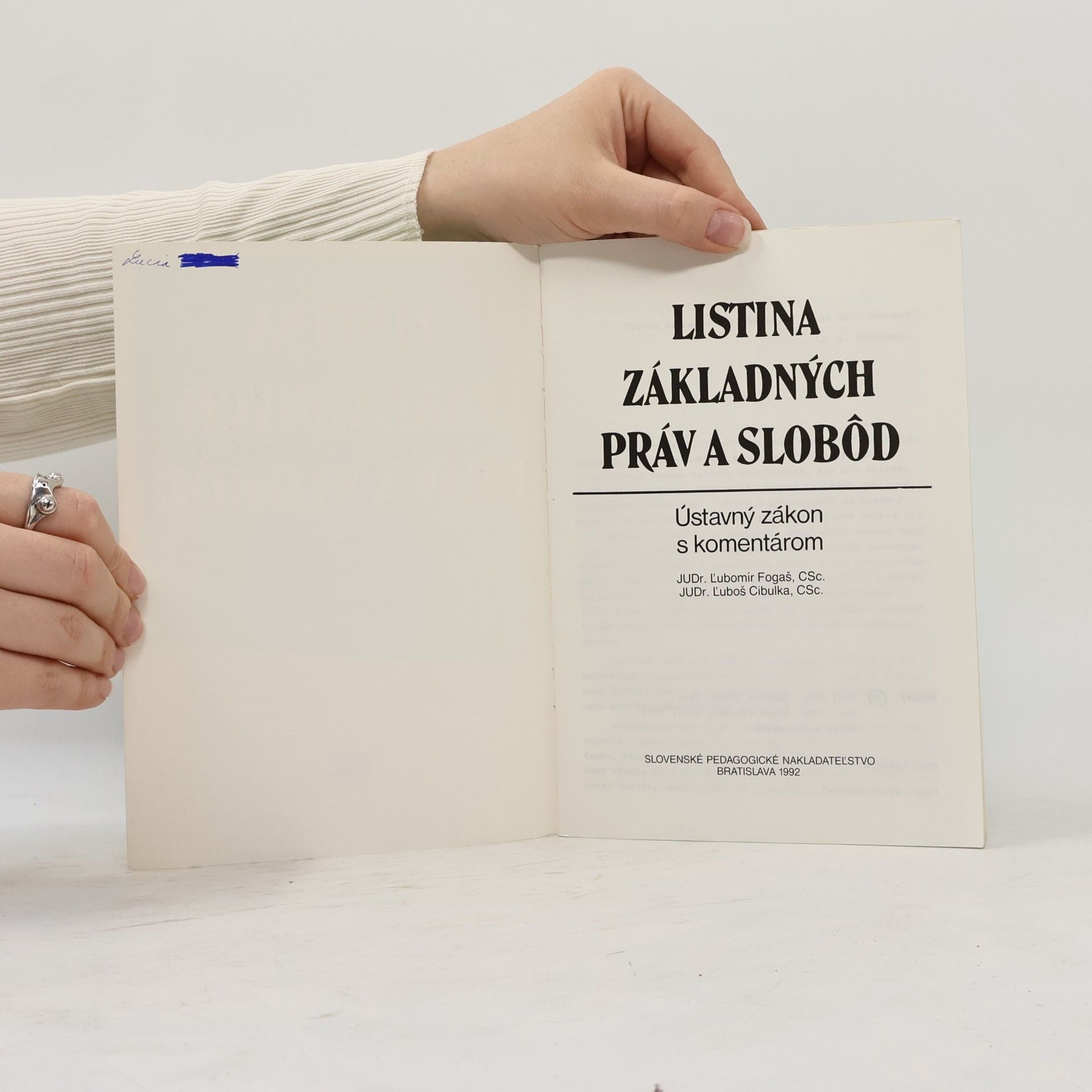 Various authors Listina základných práv a slobôd