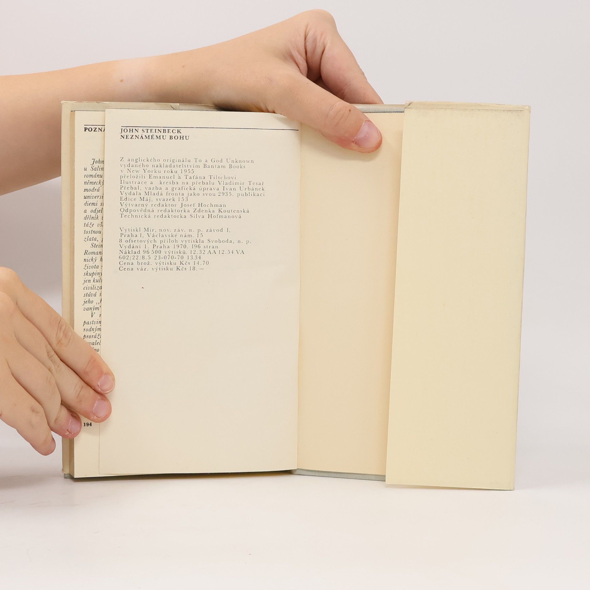 John Steinbeck Neznámému bohu