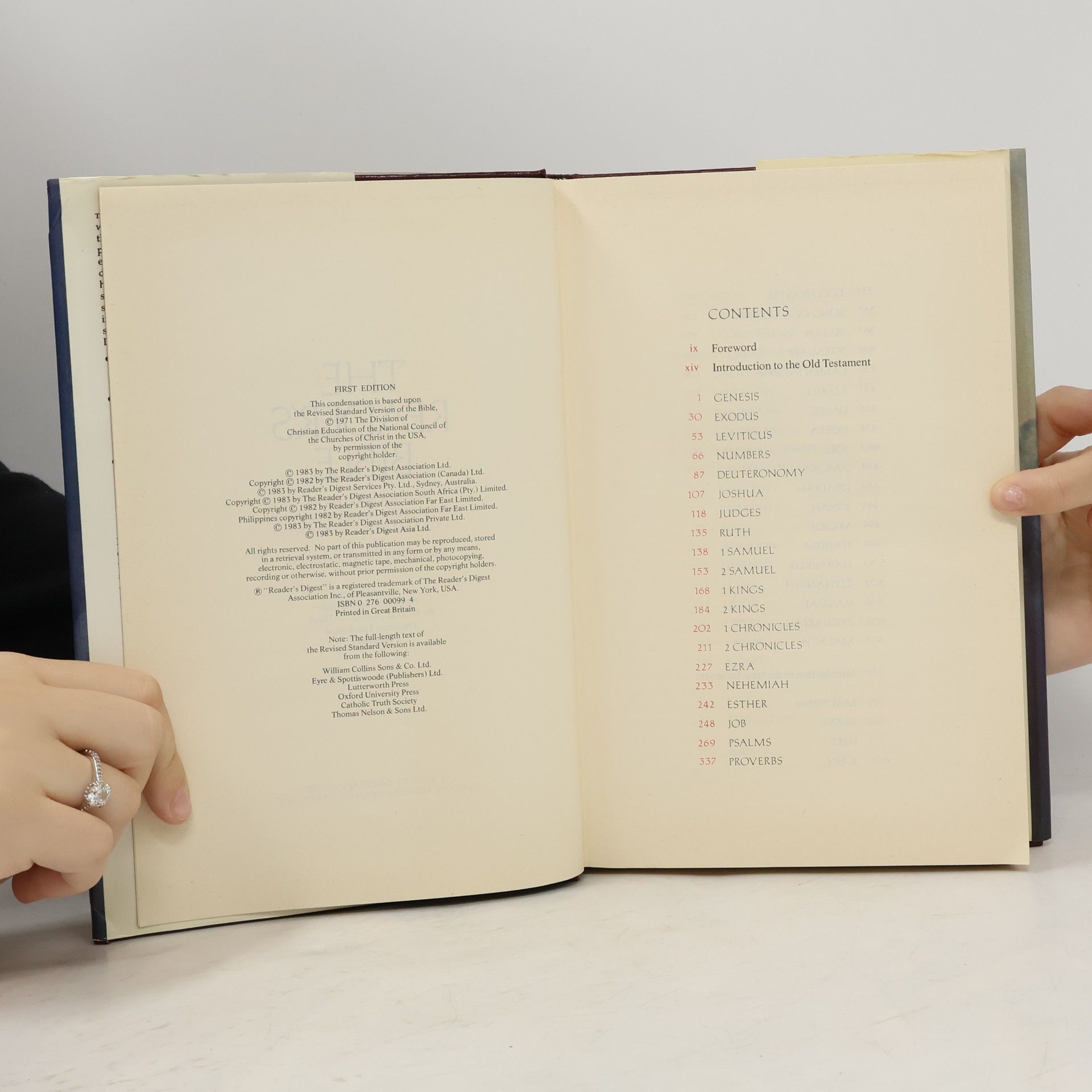 Bruce Manning Metzger The Reader's Bible: Condensed from the Revised Standard Version by the Editors of Readers Digest