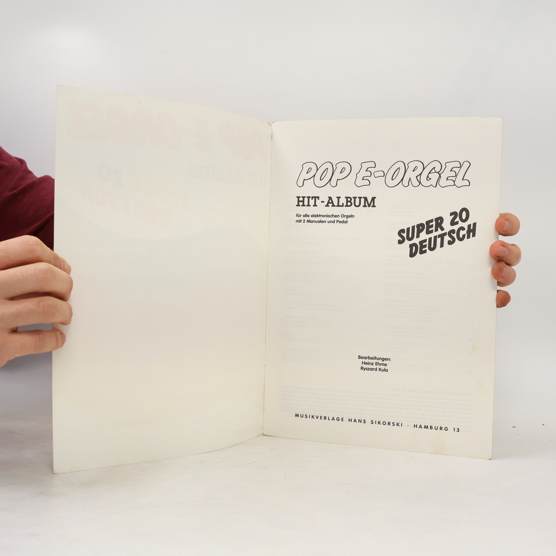 Various authors Pop E-Orgel Hit-Album: Super 20 Deutsch