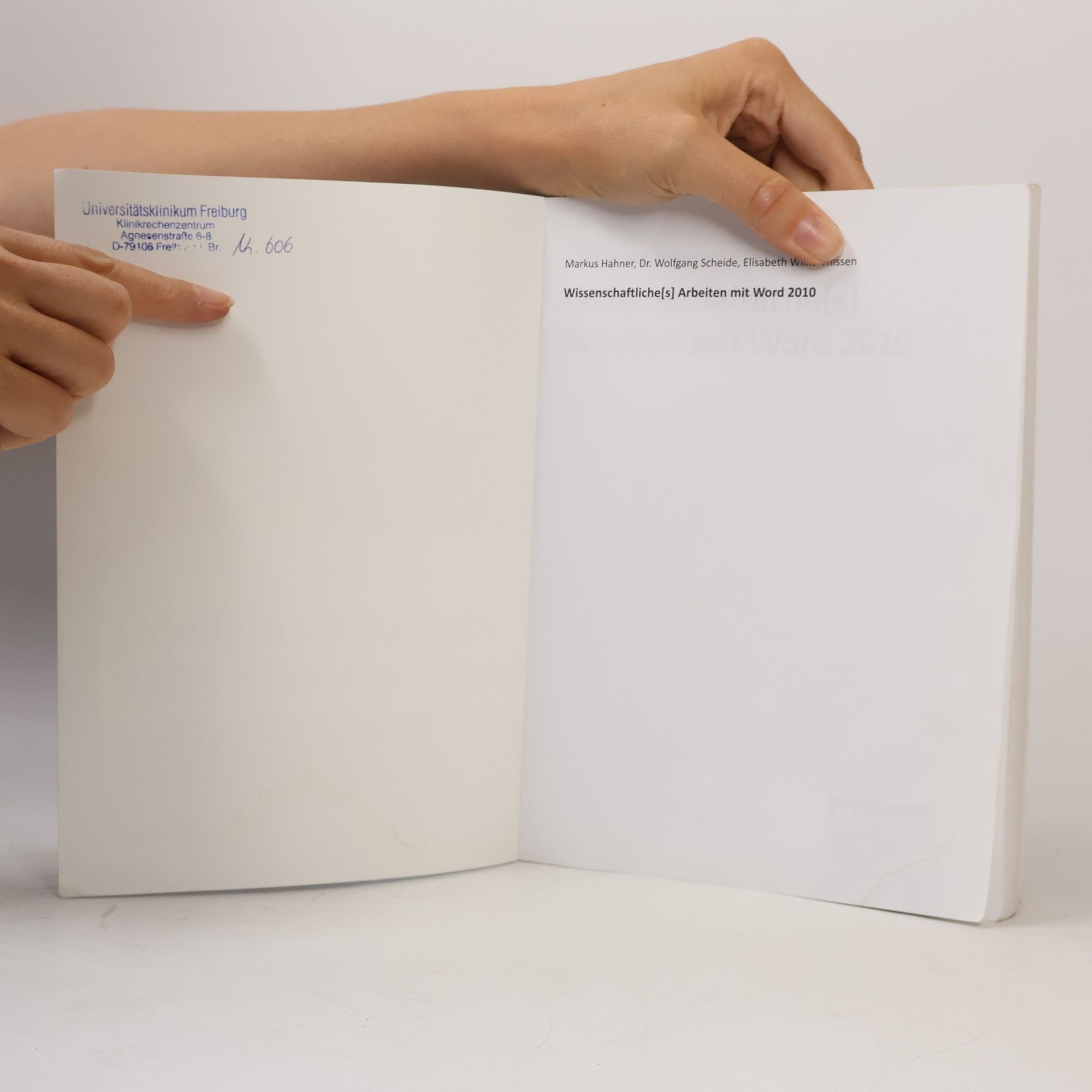 Markus Hahner Wissenschaftliche[s] Arbeiten mit Word 2010