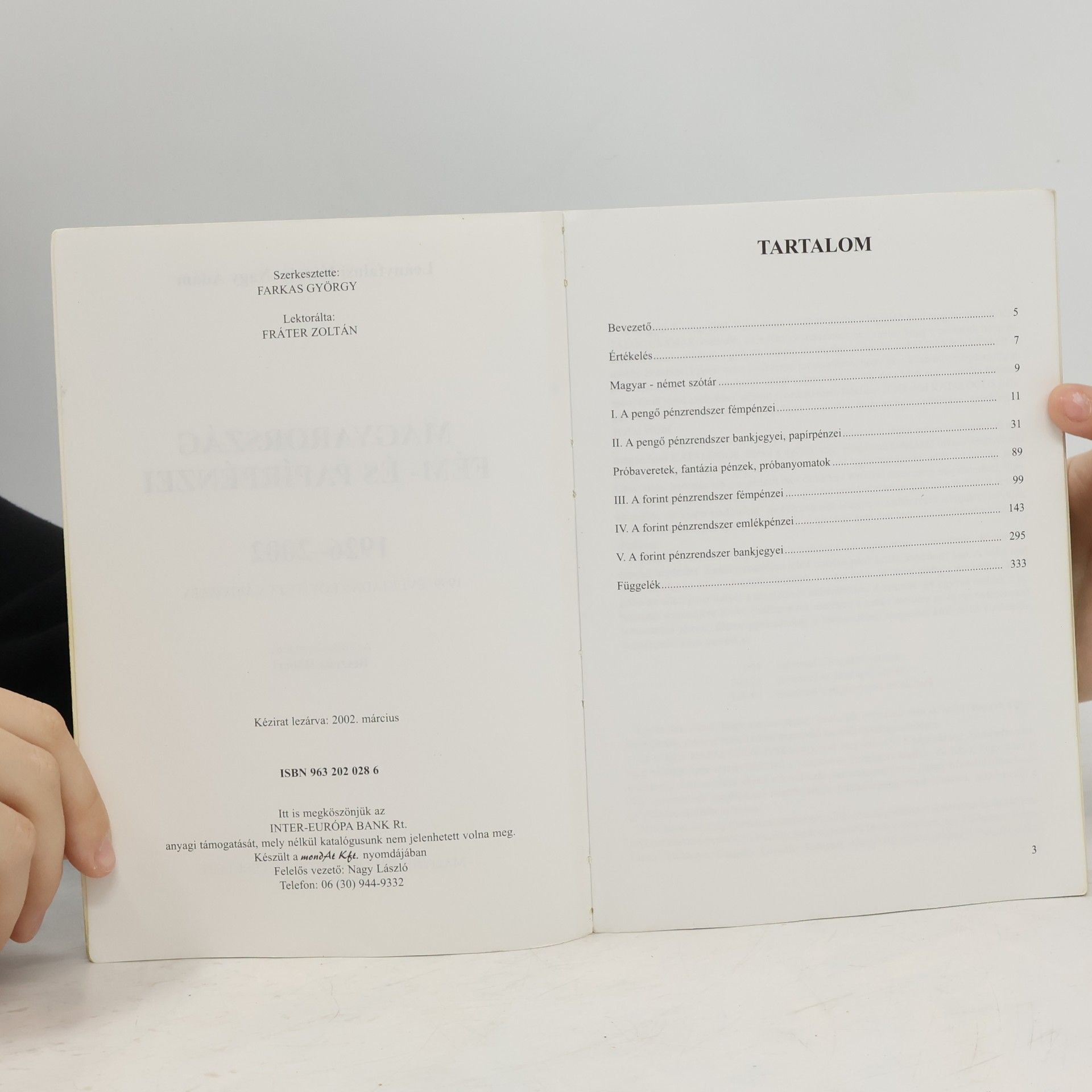 Károly Leányfalusi Magyarország fém- és papírpénzei 1926 - 2002