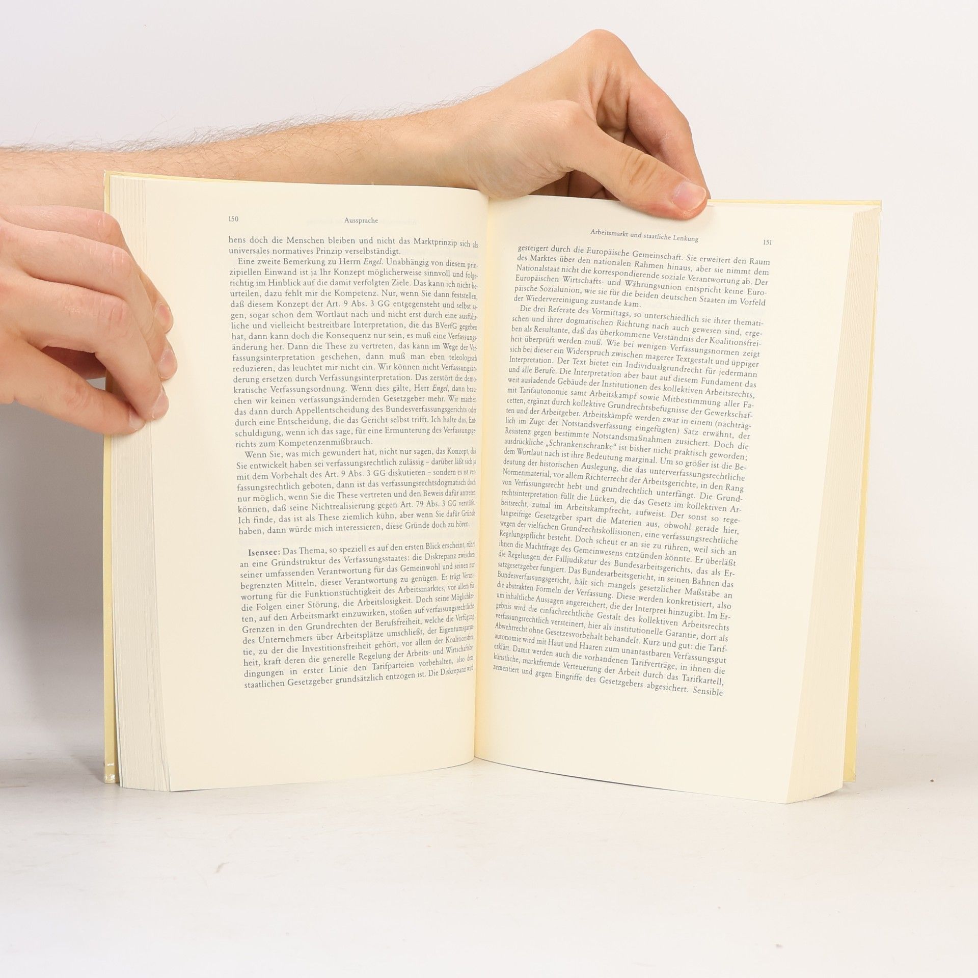 Hans Joachim Wieland Arbeitsmarkt und Staatliche Lenkung. Staat und Religion