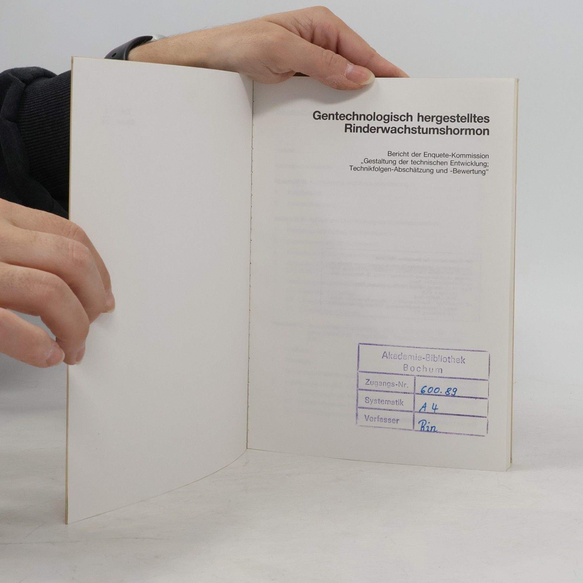 Jürgen Rüttgers Zur Sache - 3/89: Gentechnologisch hergestelltes Rinderwachstumshormon
