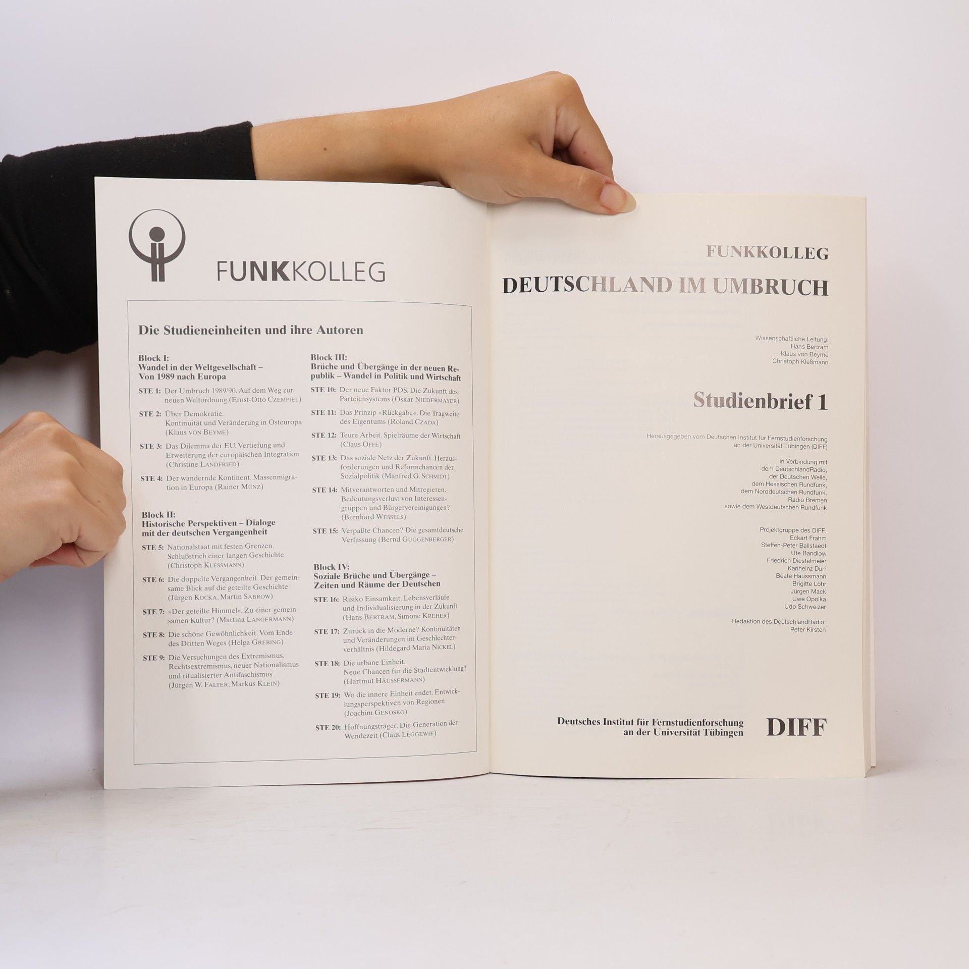 Various authors Funkkolleg: Deutschland im Umbruch – Studienbrief 1