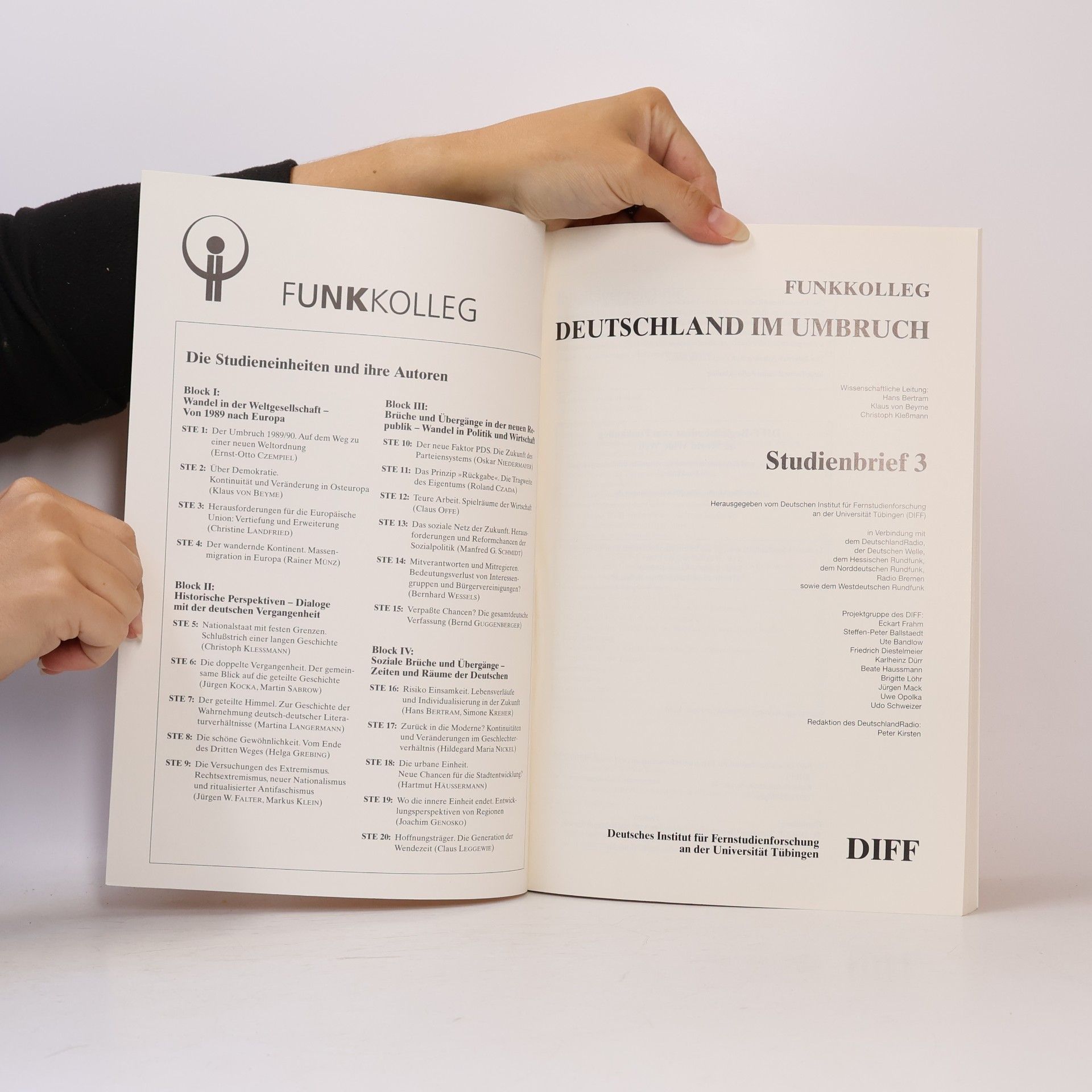 Various authors Funkkolleg: Deutschland im Umbruch. Studienbrief 3