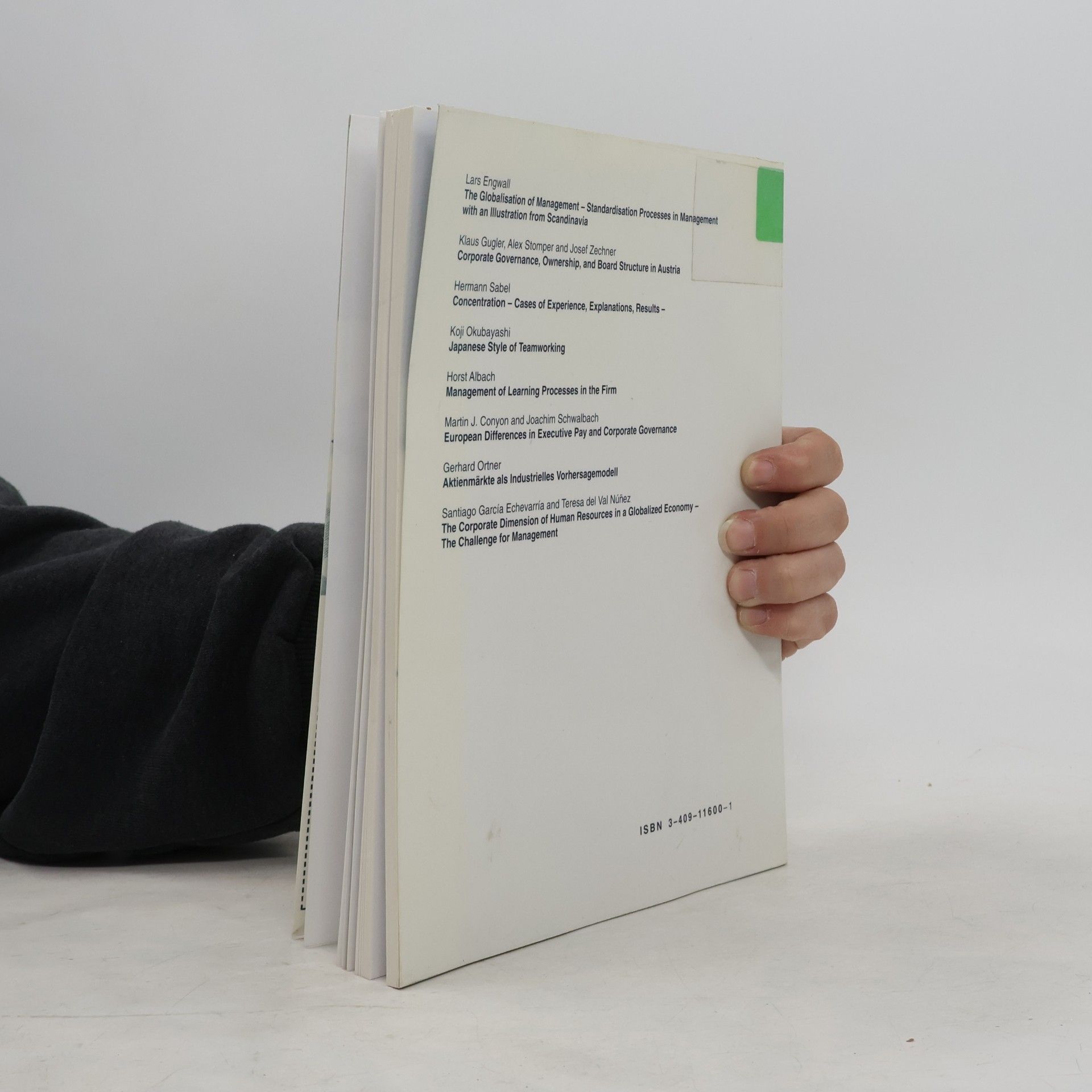Horst Albach ZfB Special Issue - 1: Corporate Governance
