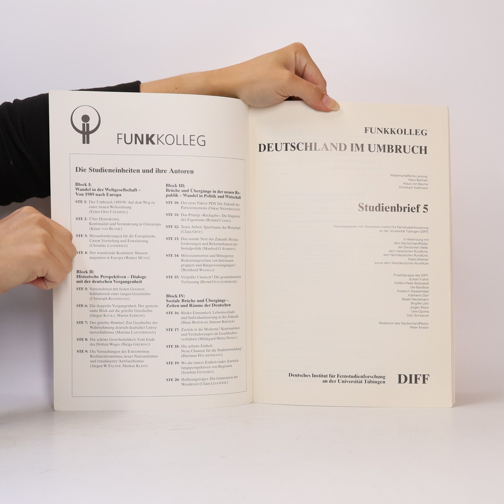 Various authors Funkkolleg: Deutschland im Umbruch. Studienbrief 5