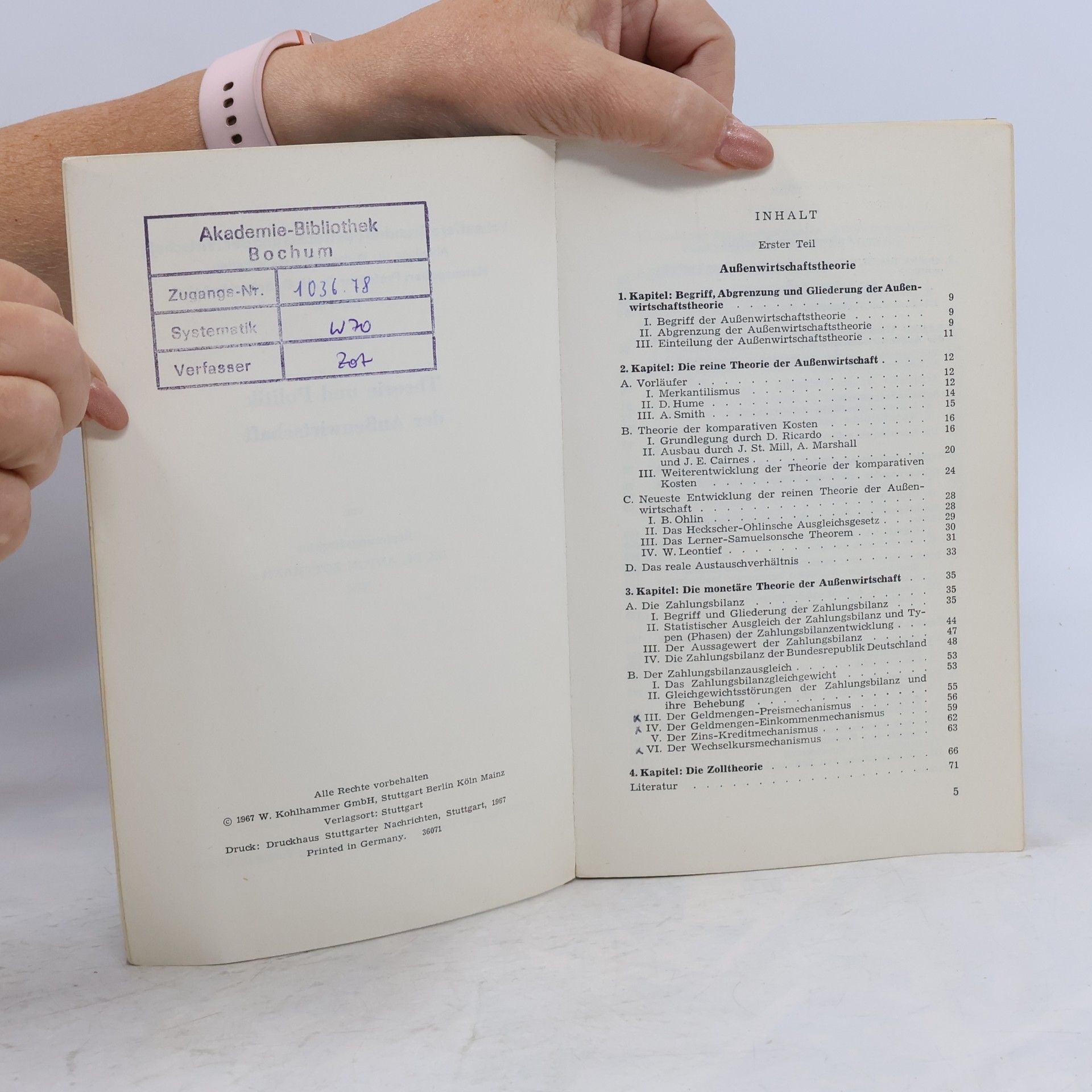 Autorenkollektiv Theorie und Politik der Außenwirtschaft