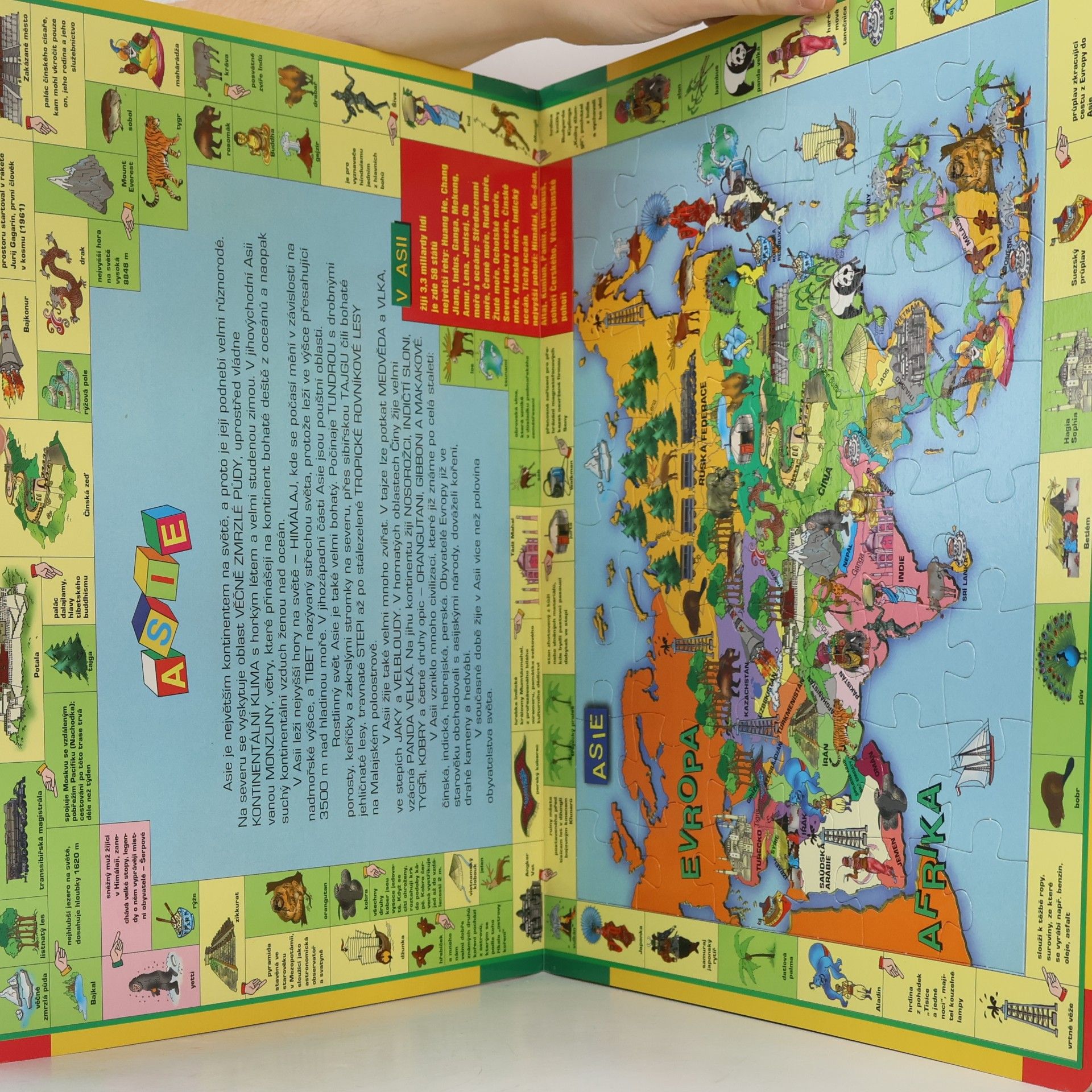 kolektiv Ilustrovaný atlas světa. 6 x puzzle