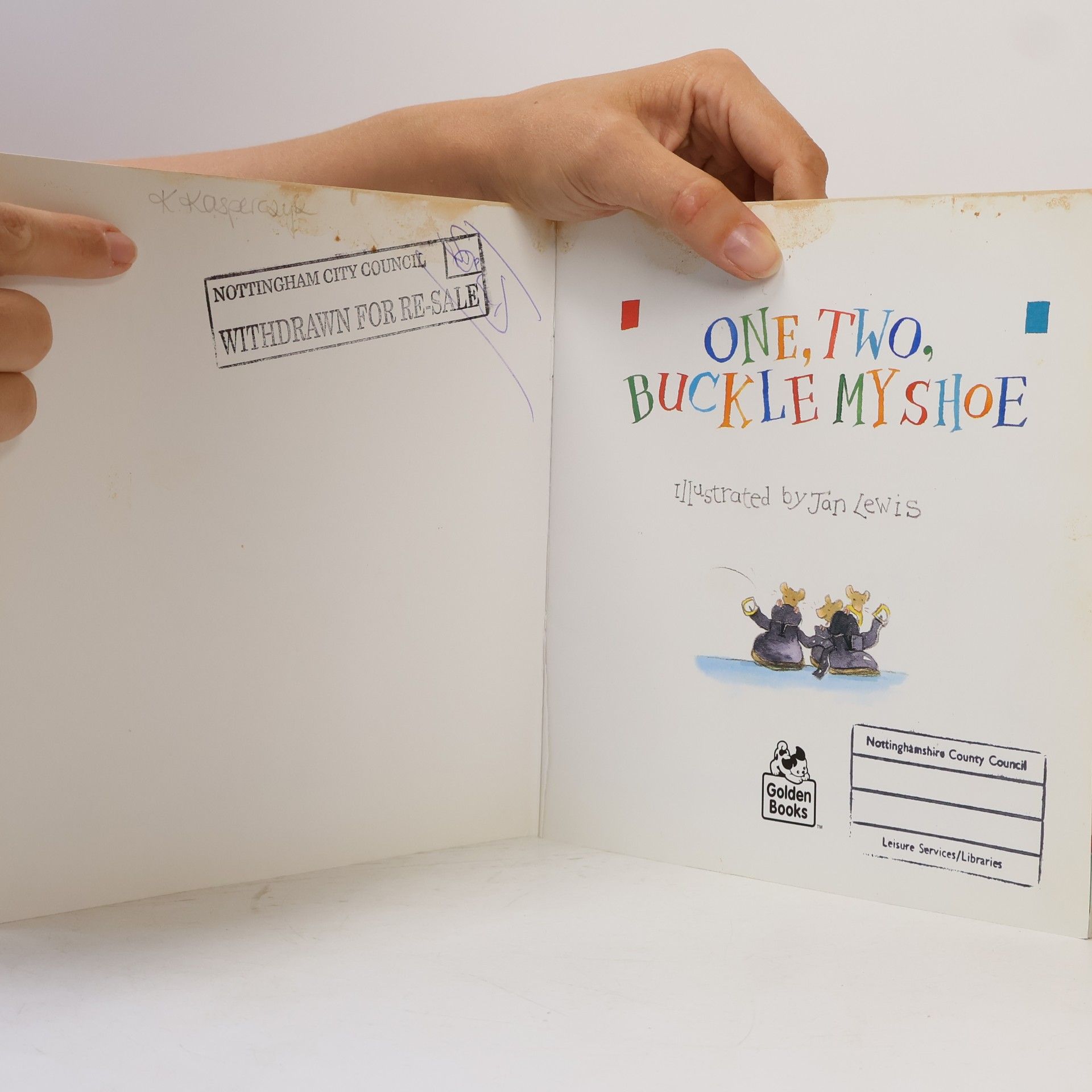Jan Lewis Golden Books: One, Two, Buckle My Shoe